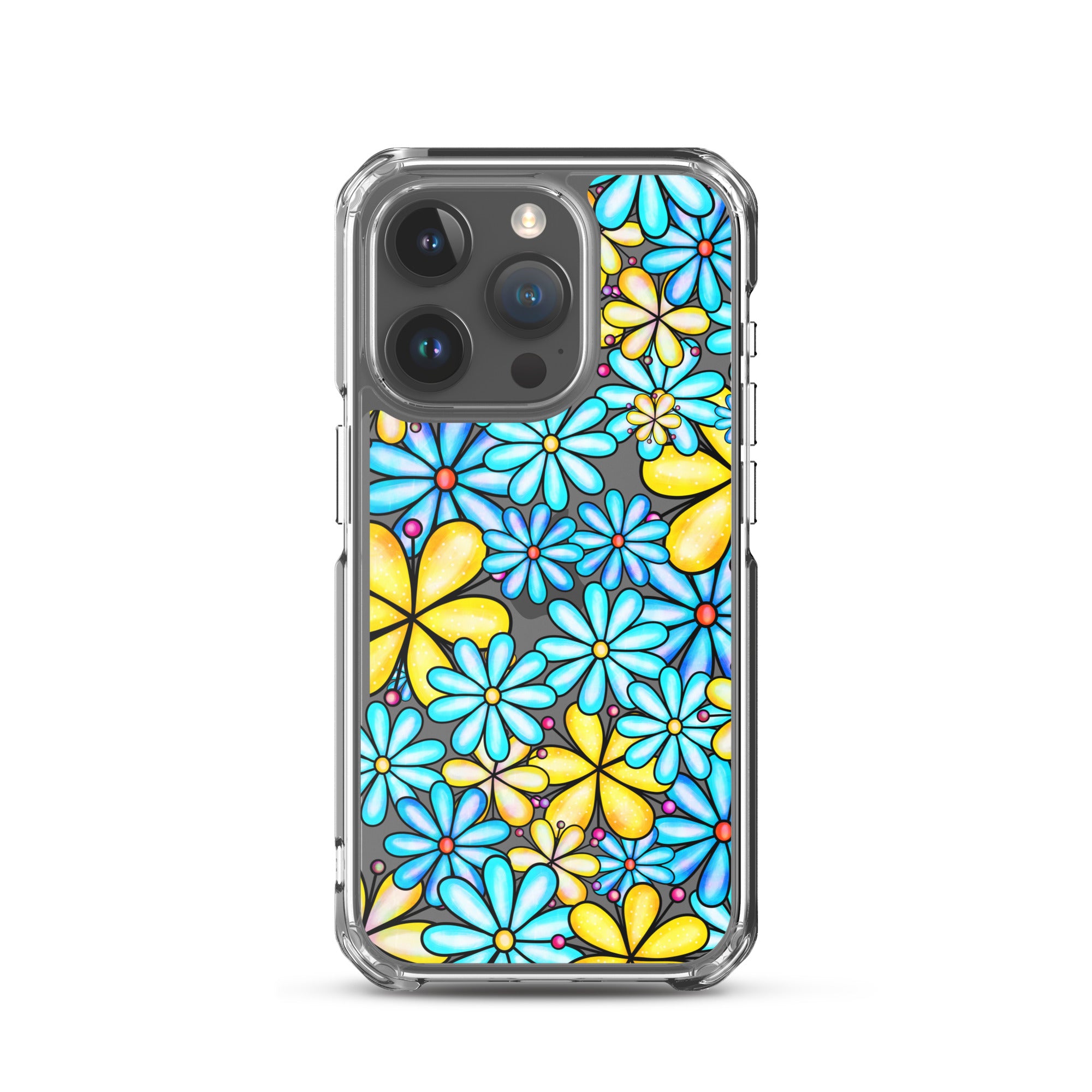 Clear Case for iPhone®- Floral Doodle Design I