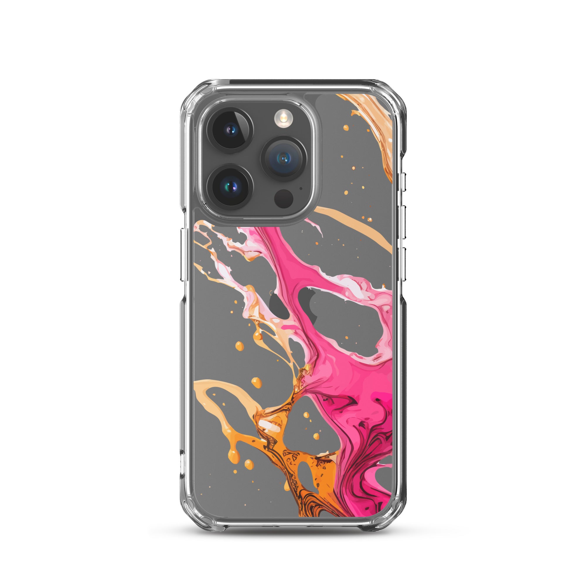 Clear Case for iPhone®- Alchohol Ink Design IV