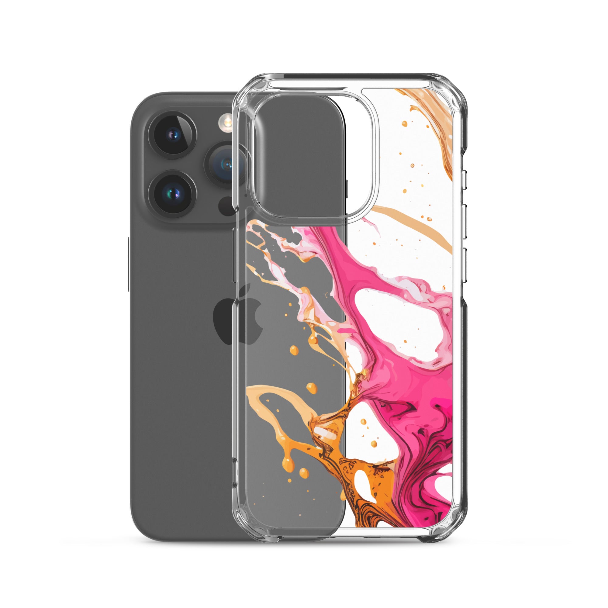 Clear Case for iPhone®- Alchohol Ink Design IV