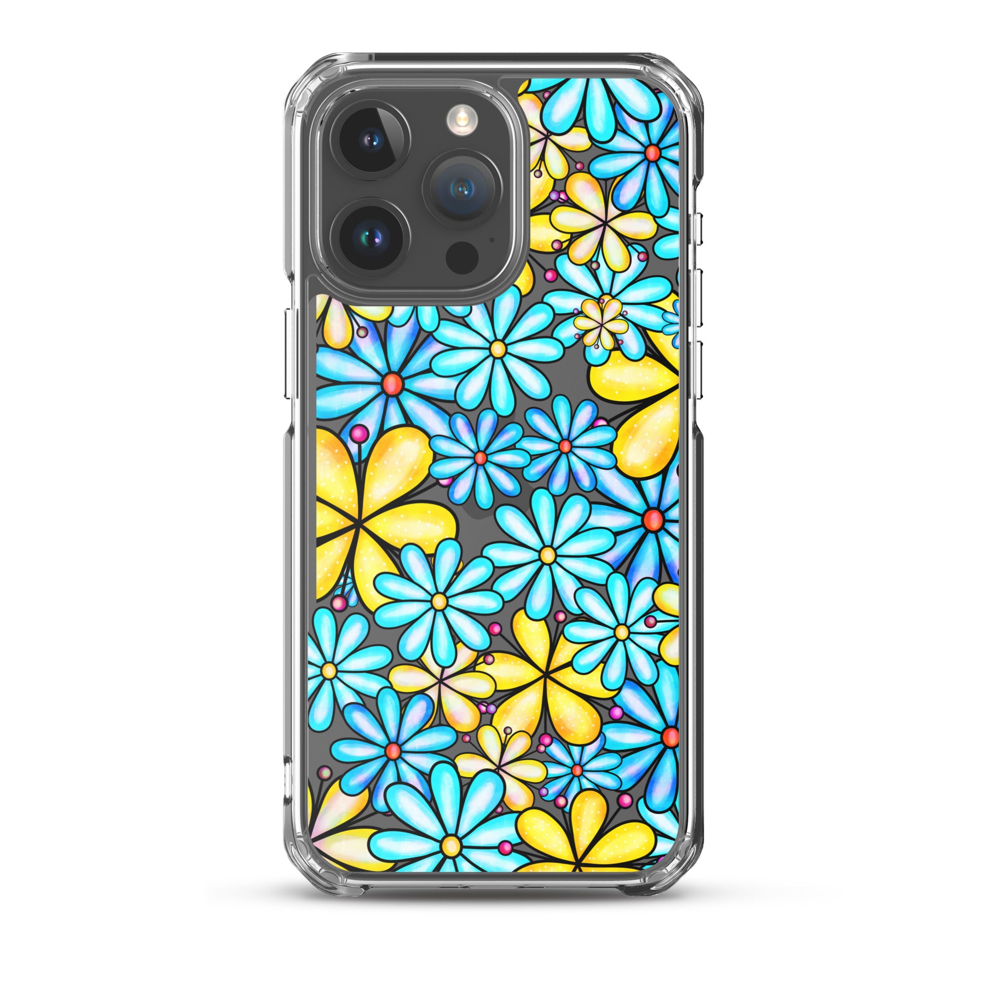 Clear Case for iPhone®- Floral Doodle Design I