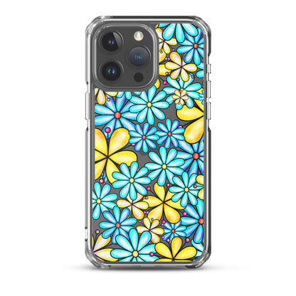 Clear Case for iPhone®- Floral Doodle Design I