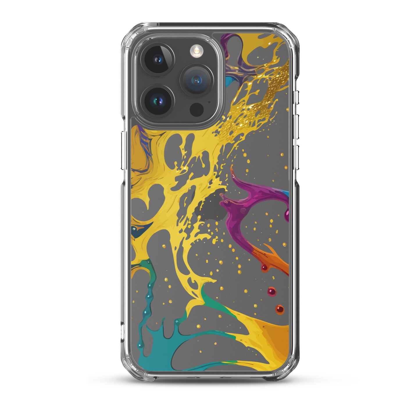 Clear Case for iPhone®-Alchohol Ink Design III
