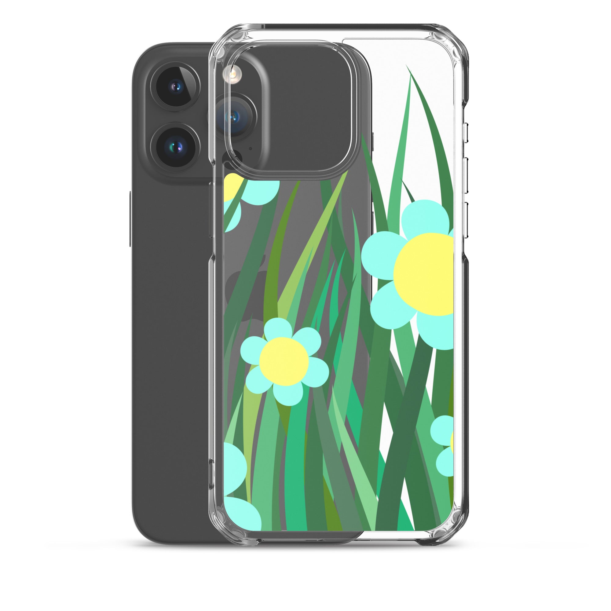 Clear Case for iPhone®- Floral Hedge Design 02