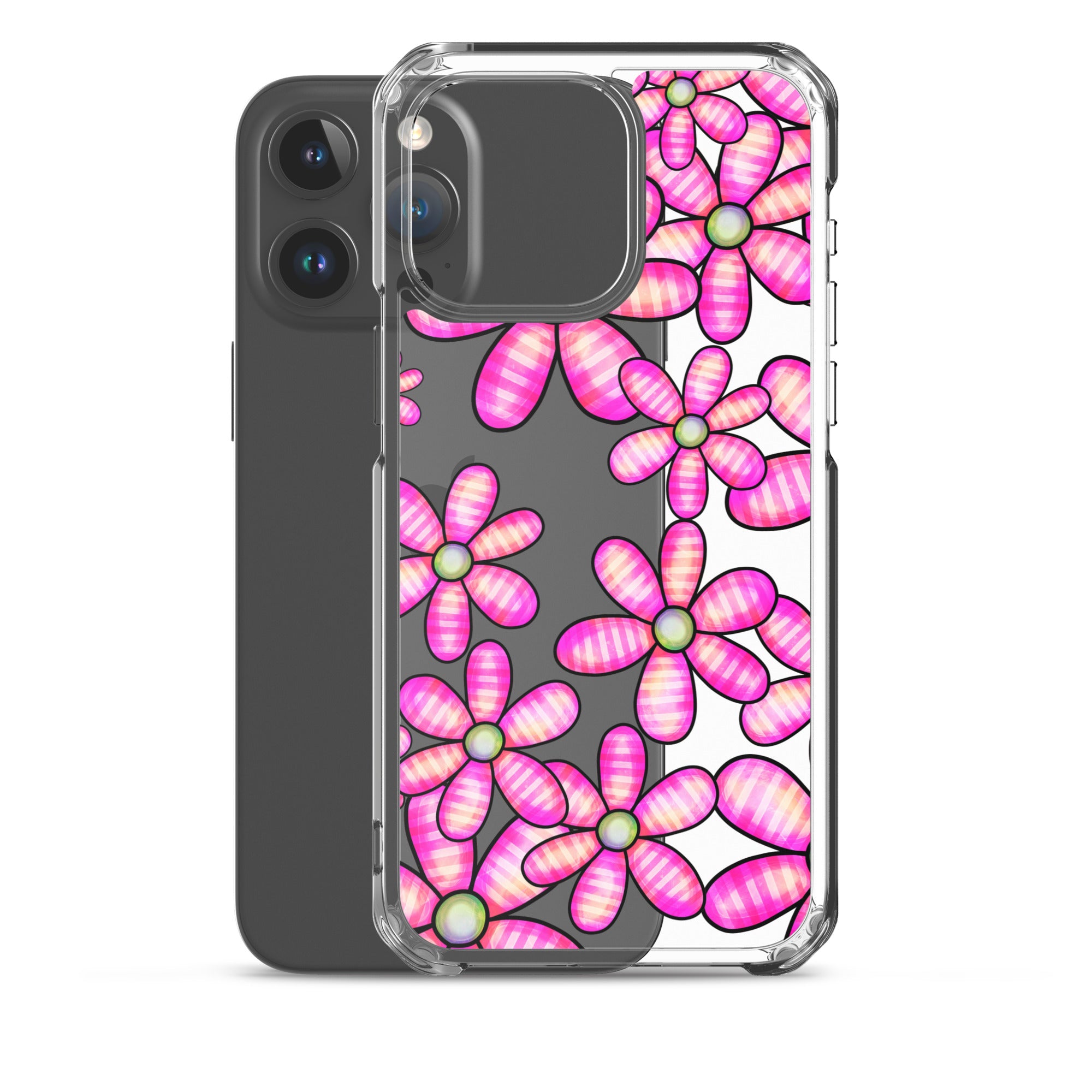 Clear Case for iPhone®- Floral Doodle Design II