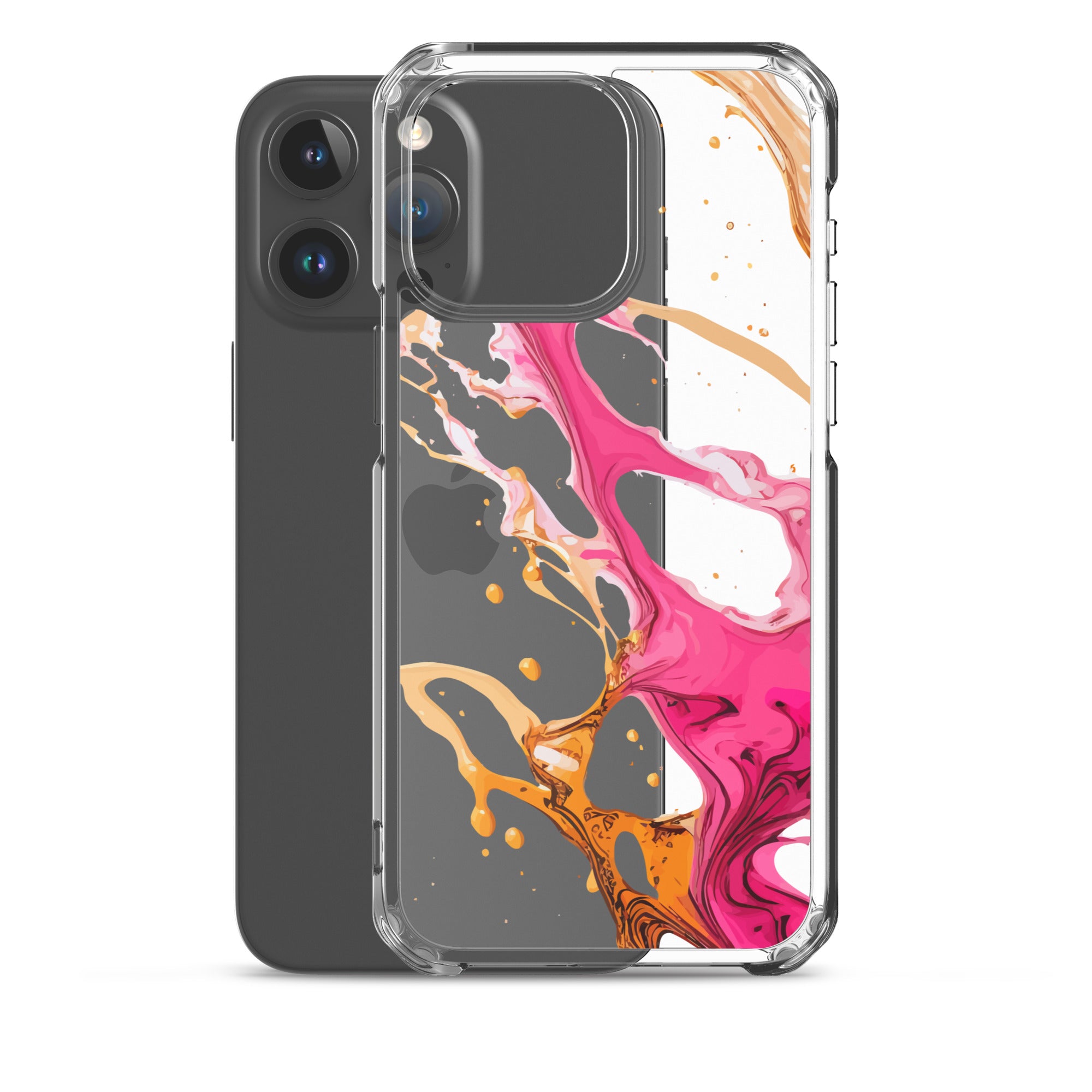 Clear Case for iPhone®- Alchohol Ink Design IV