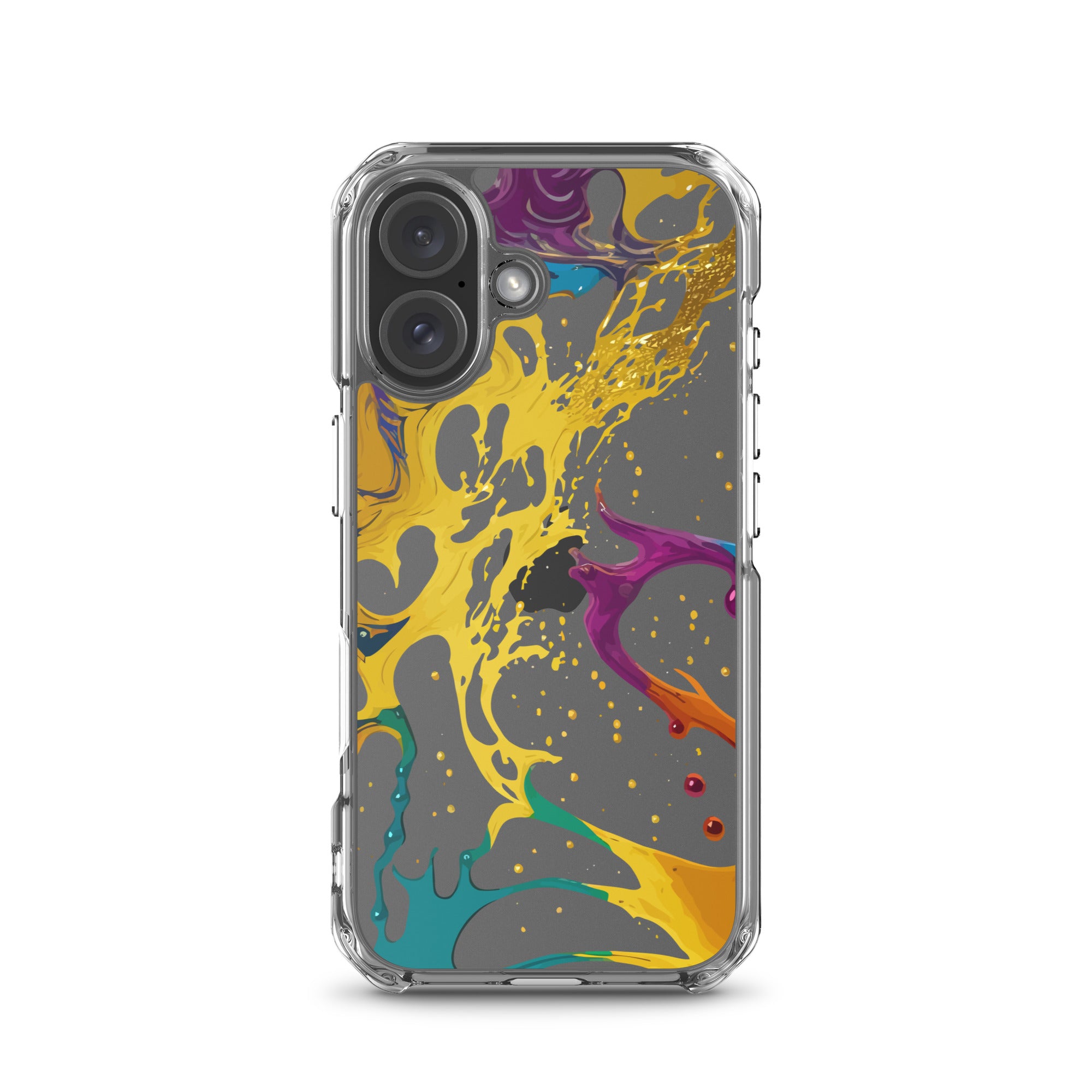 Clear Case for iPhone®-Alchohol Ink Design III