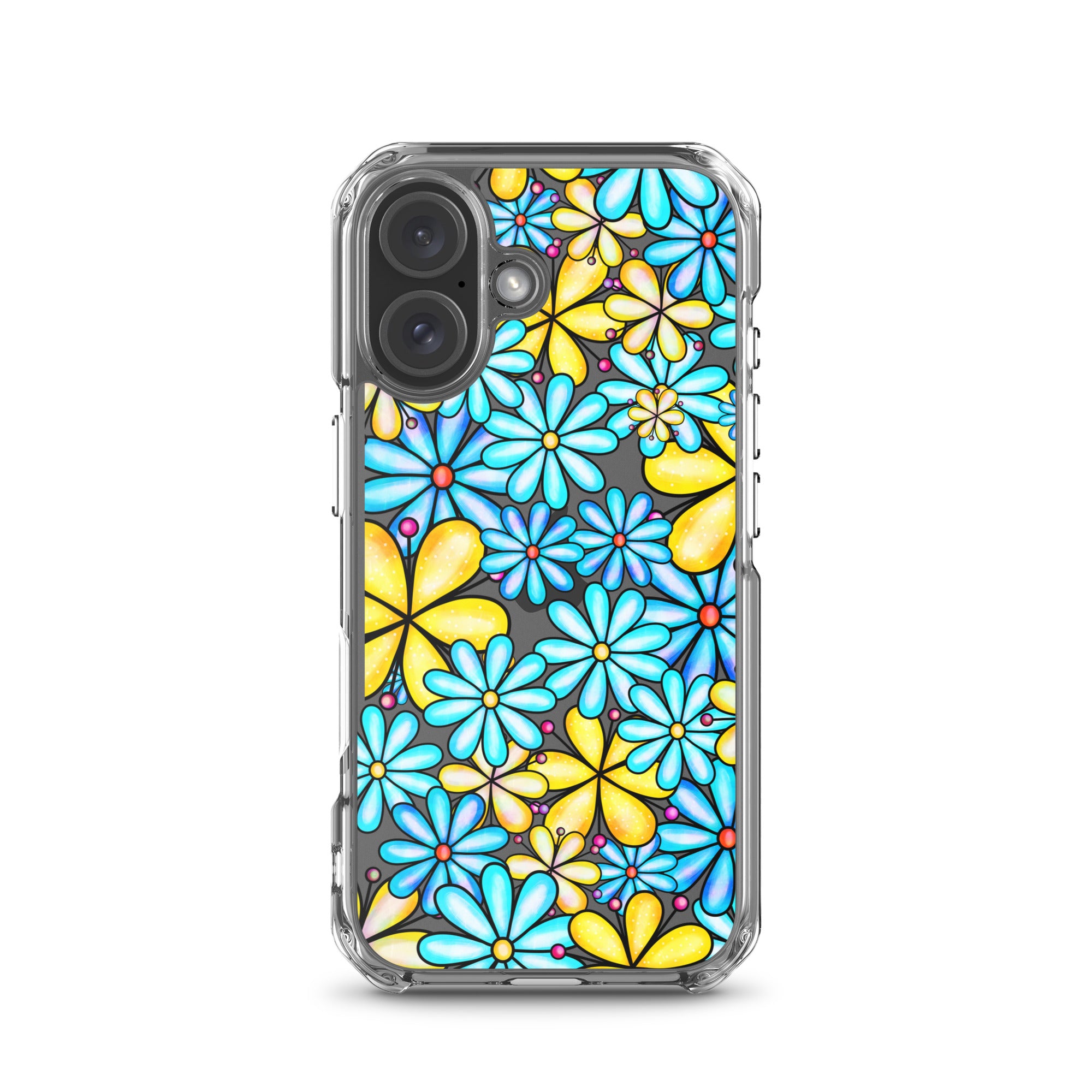 Clear Case for iPhone®- Floral Doodle Design I