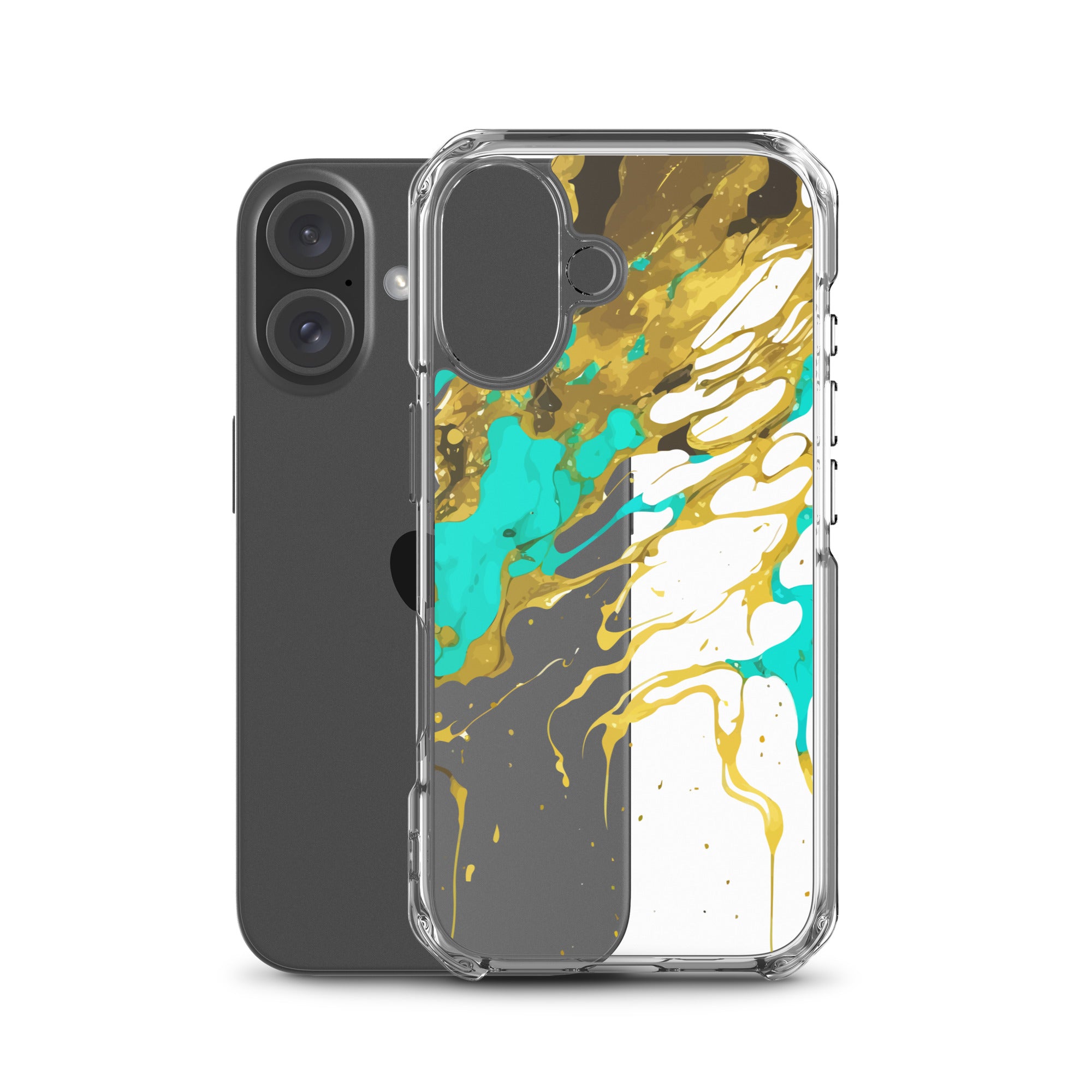 Clear Case for iPhone®- Alchohol Ink Design I