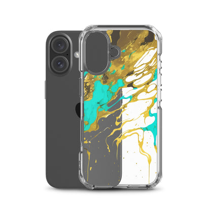 Clear Case for iPhone®- Alchohol Ink Design I