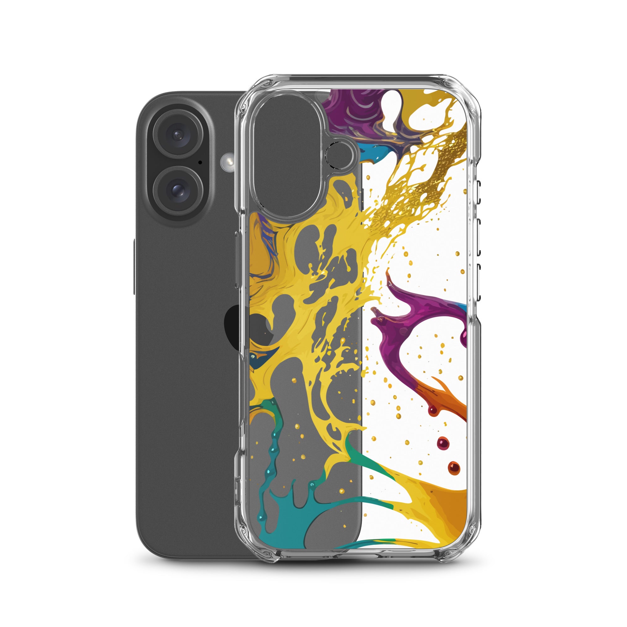 Clear Case for iPhone®-Alchohol Ink Design III