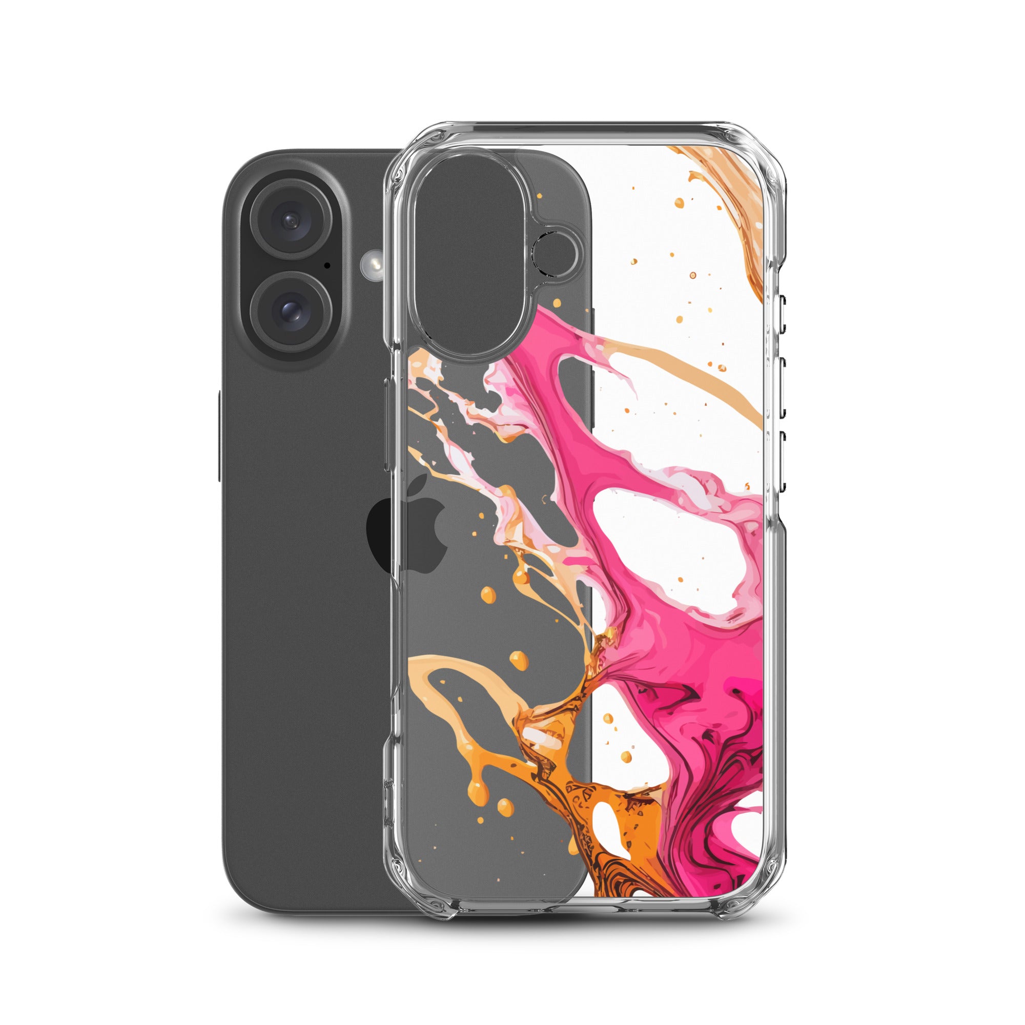 Clear Case for iPhone®- Alchohol Ink Design IV