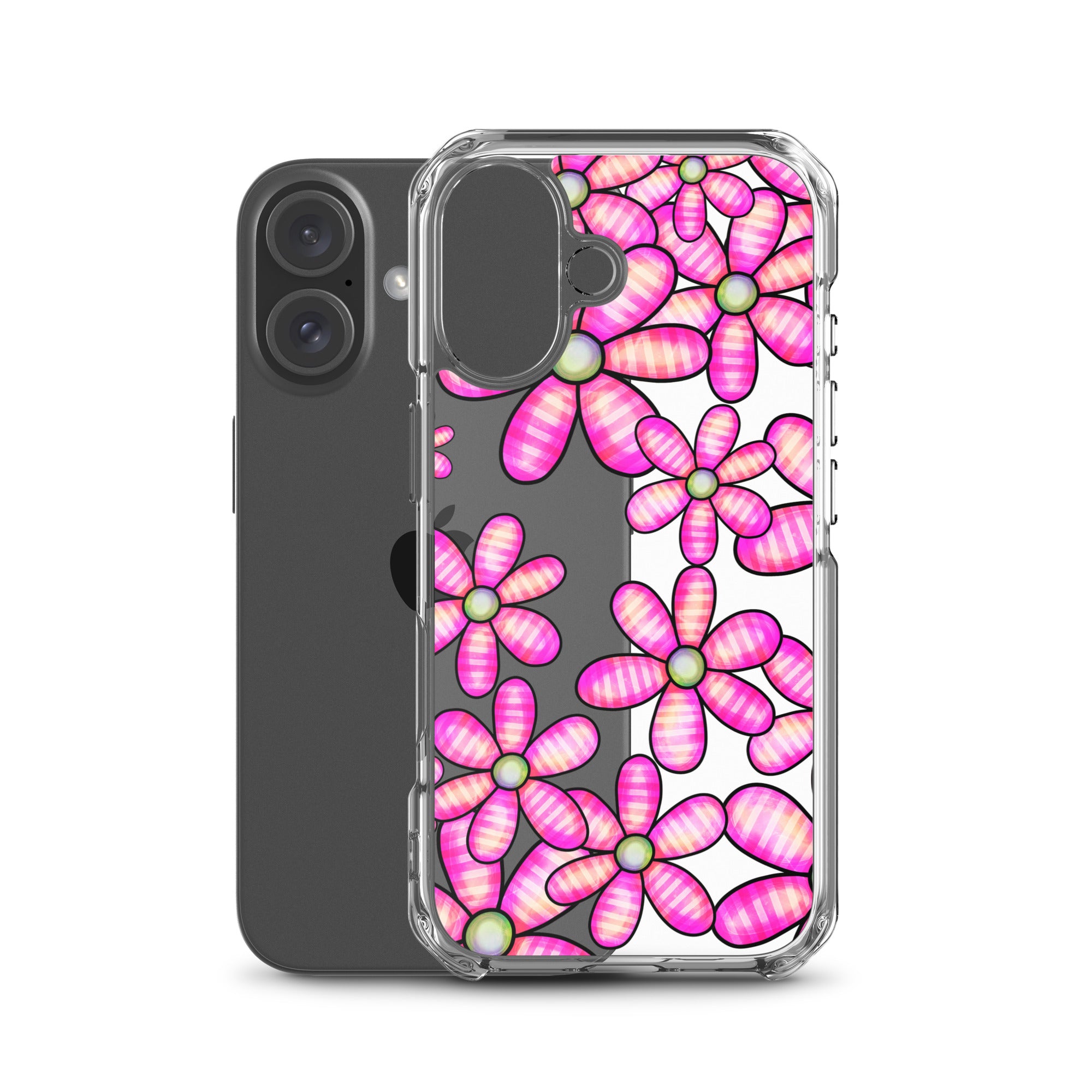 Clear Case for iPhone®- Floral Doodle Design II