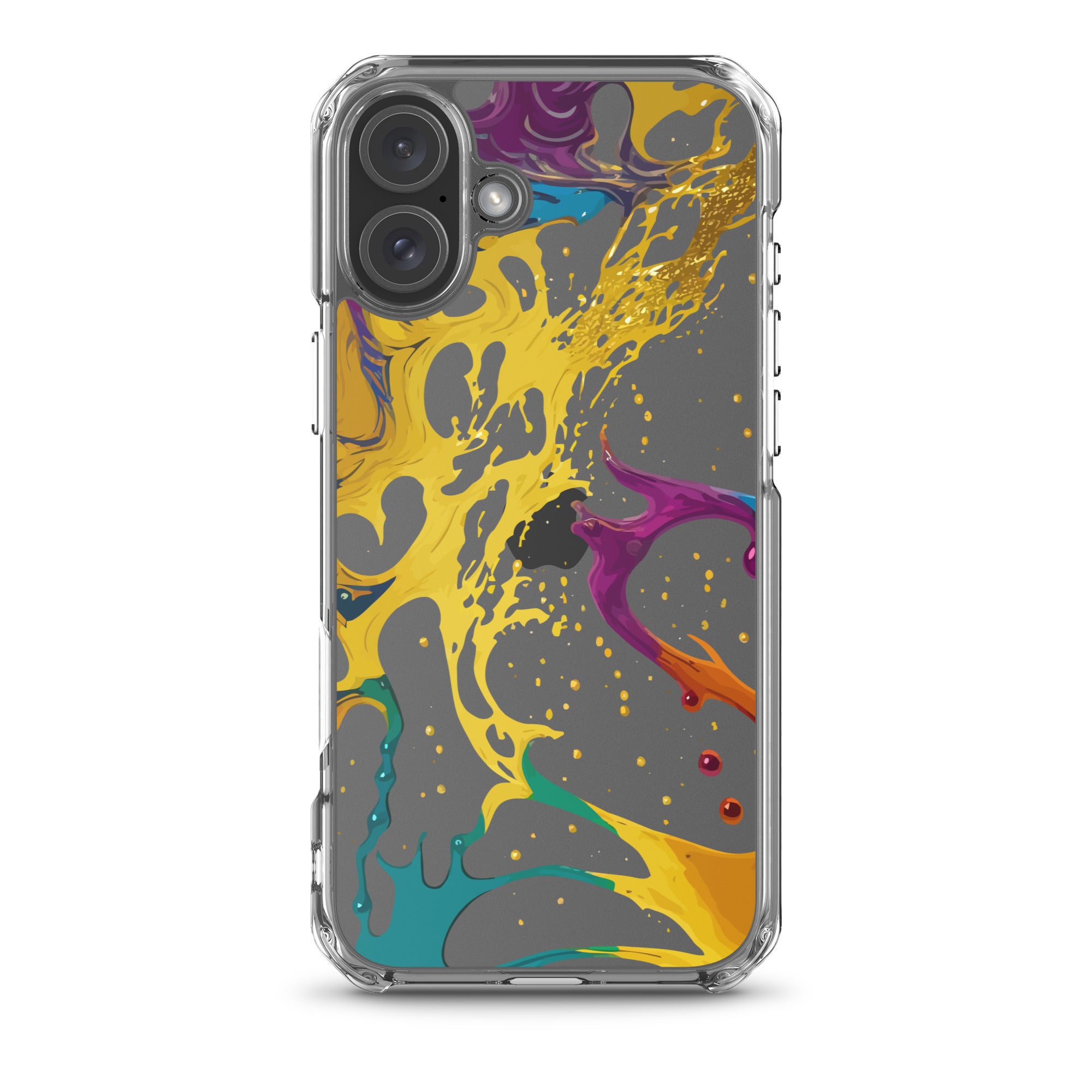 Clear Case for iPhone®-Alchohol Ink Design III