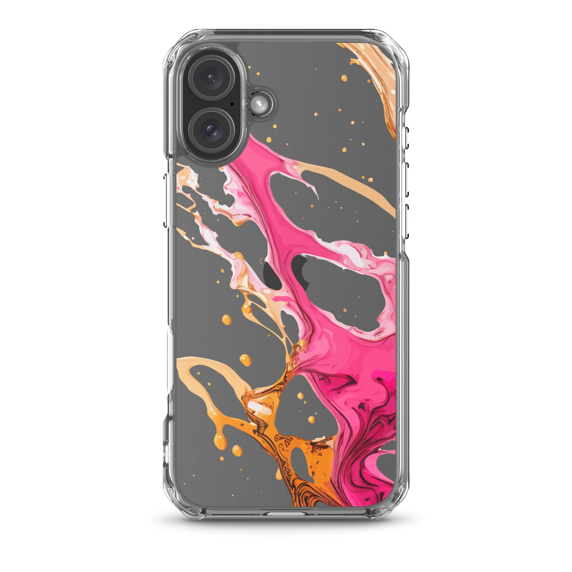 Clear Case for iPhone®- Alchohol Ink Design IV