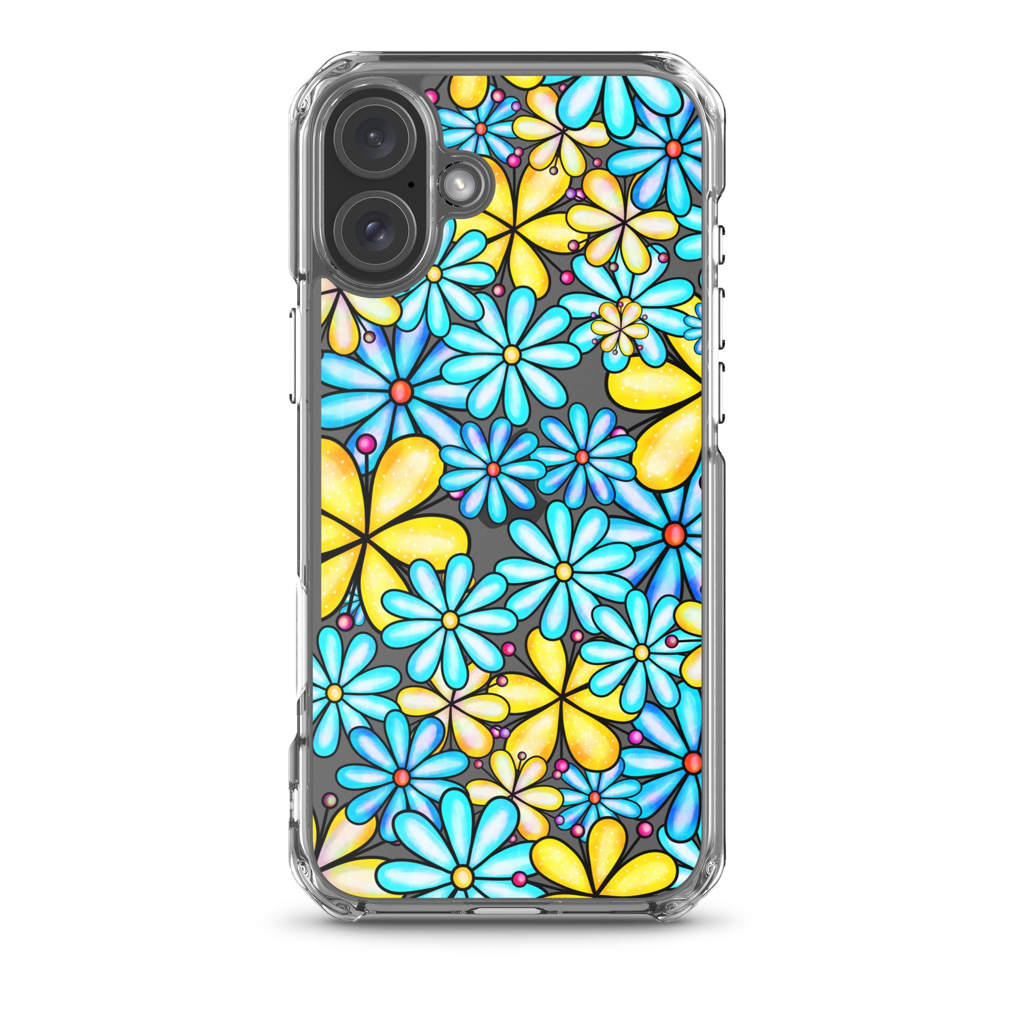 Clear Case for iPhone®- Floral Doodle Design I