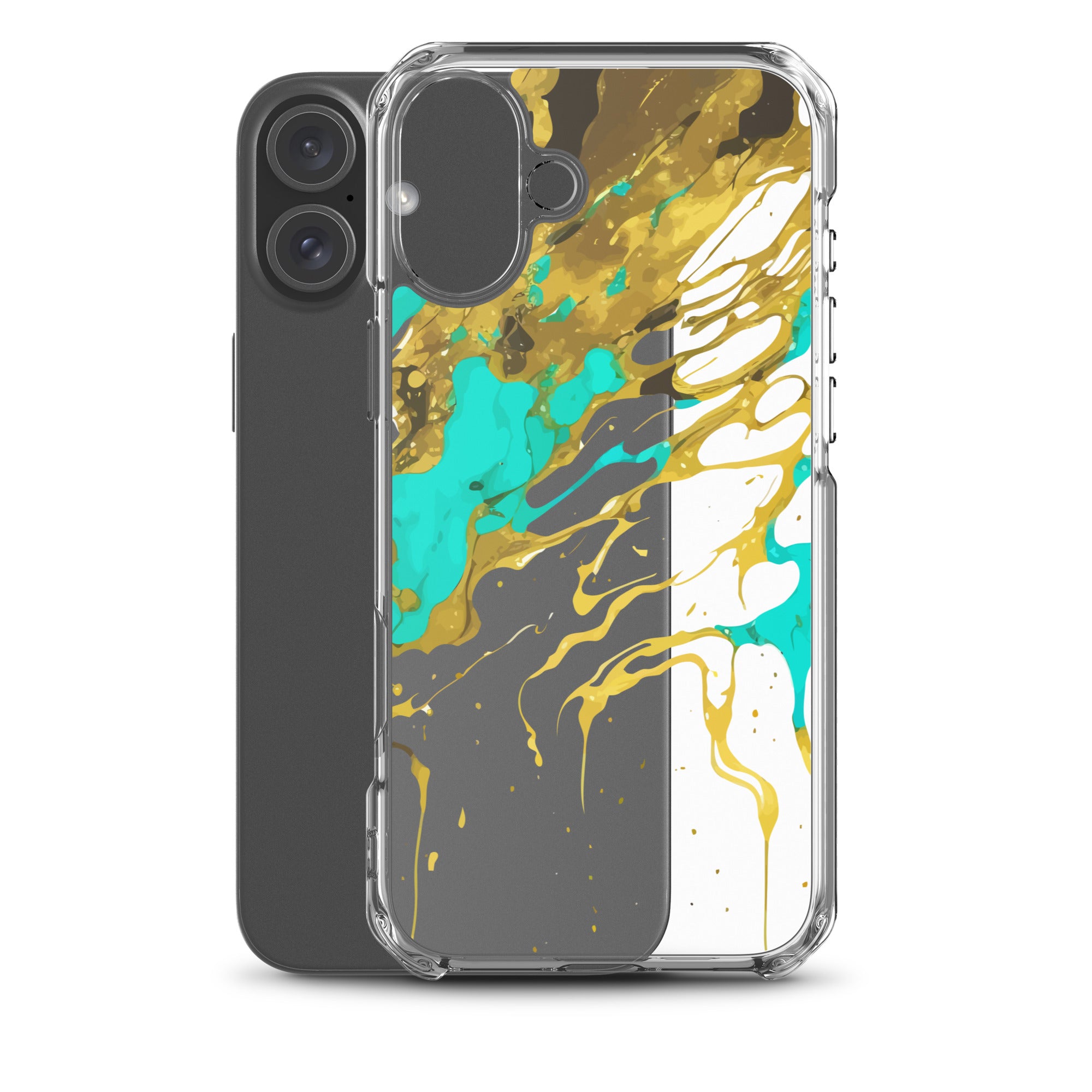 Clear Case for iPhone®- Alchohol Ink Design I