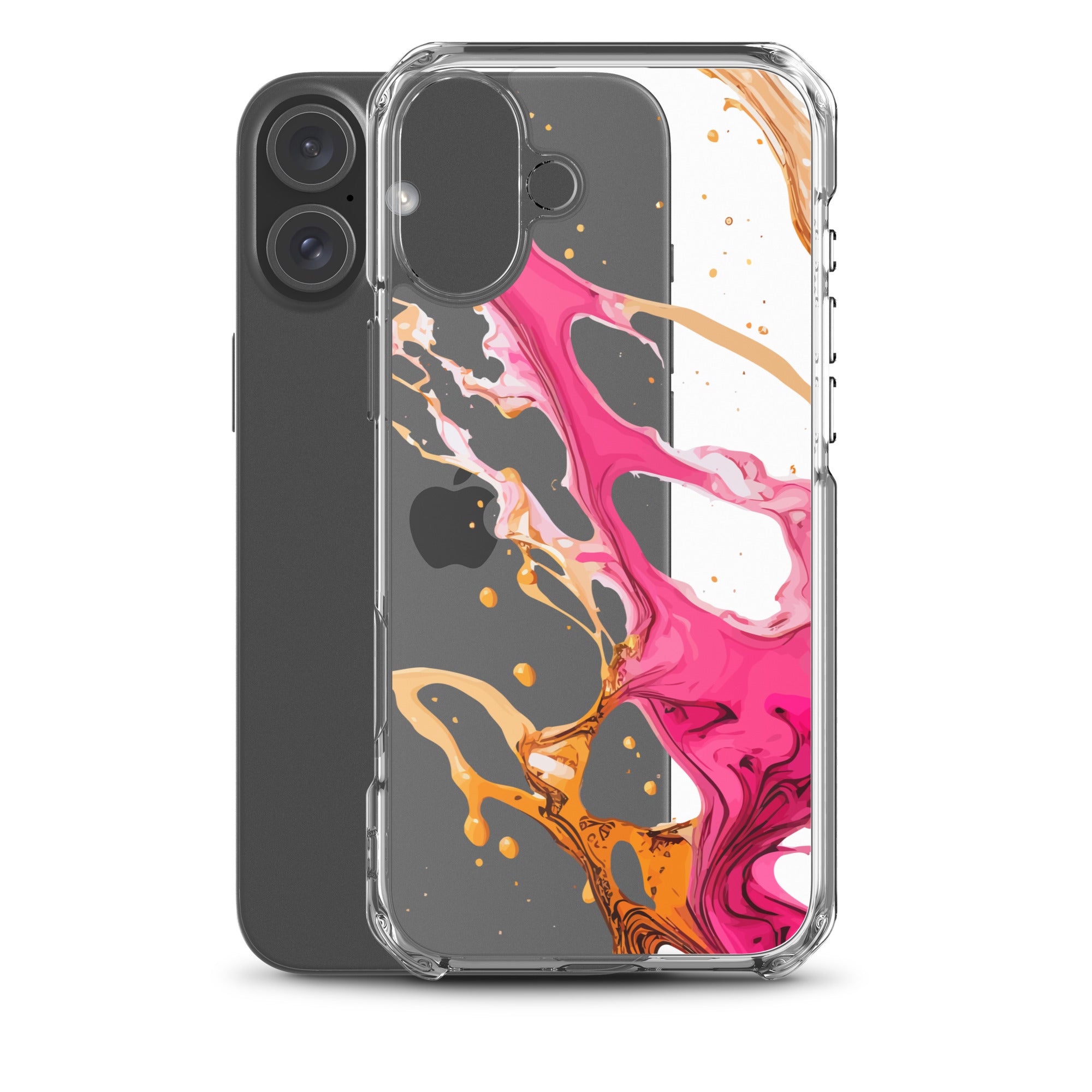 Clear Case for iPhone®- Alchohol Ink Design IV