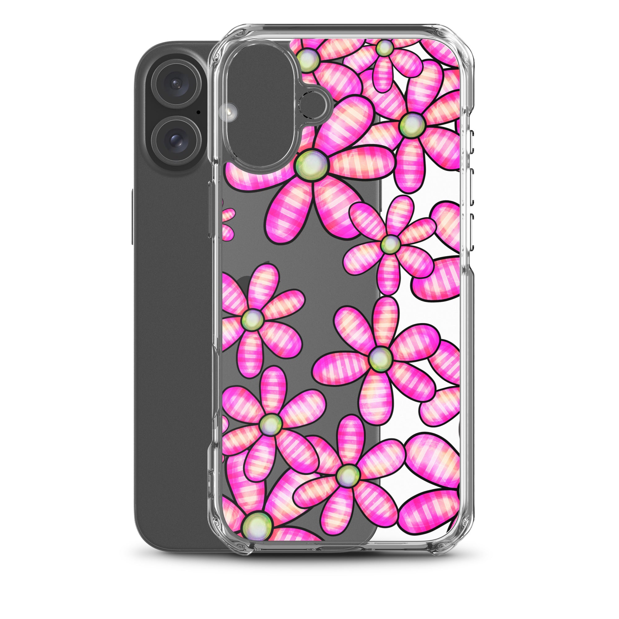 Clear Case for iPhone®- Floral Doodle Design II