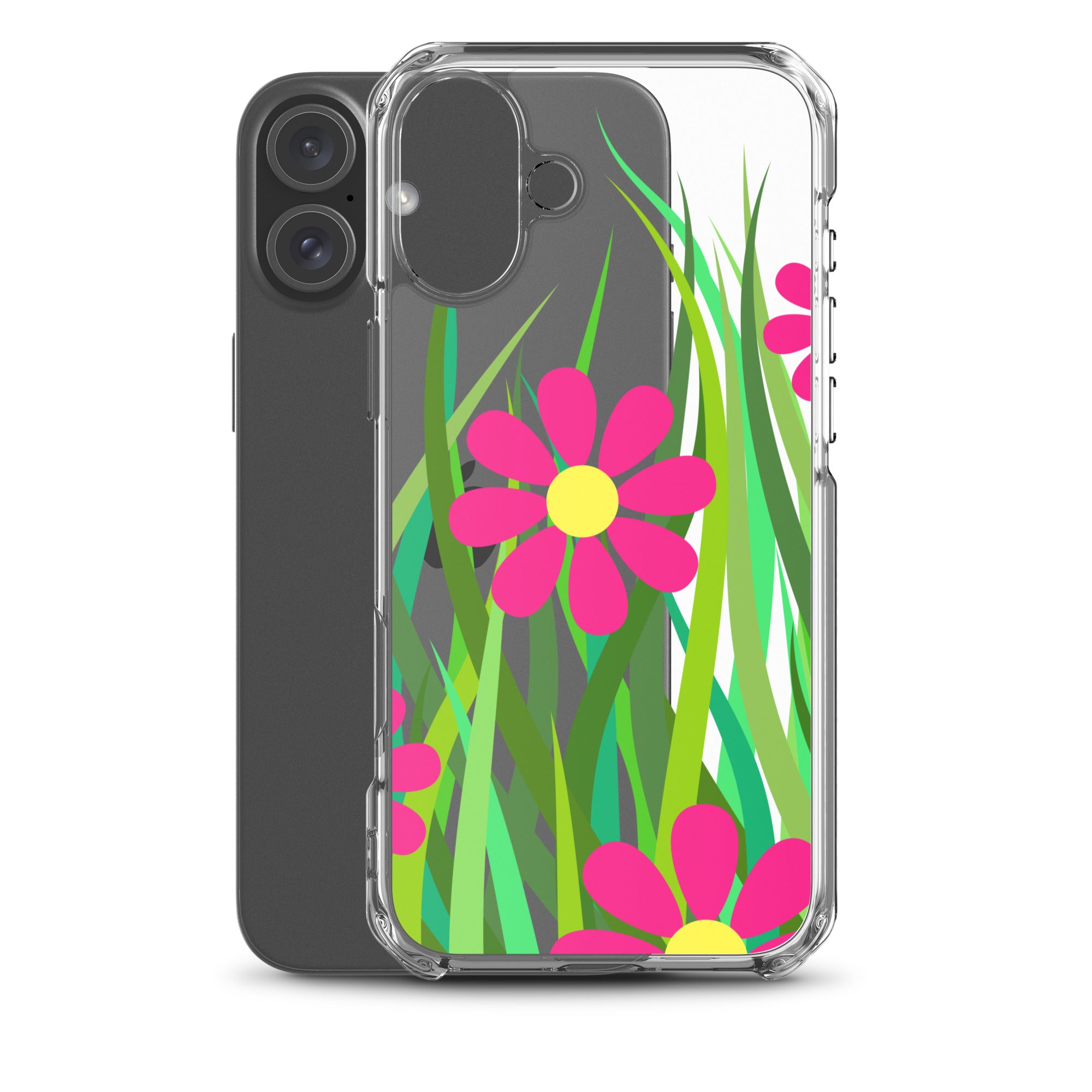 Clear Case for iPhone®- Floral Hedge Design I