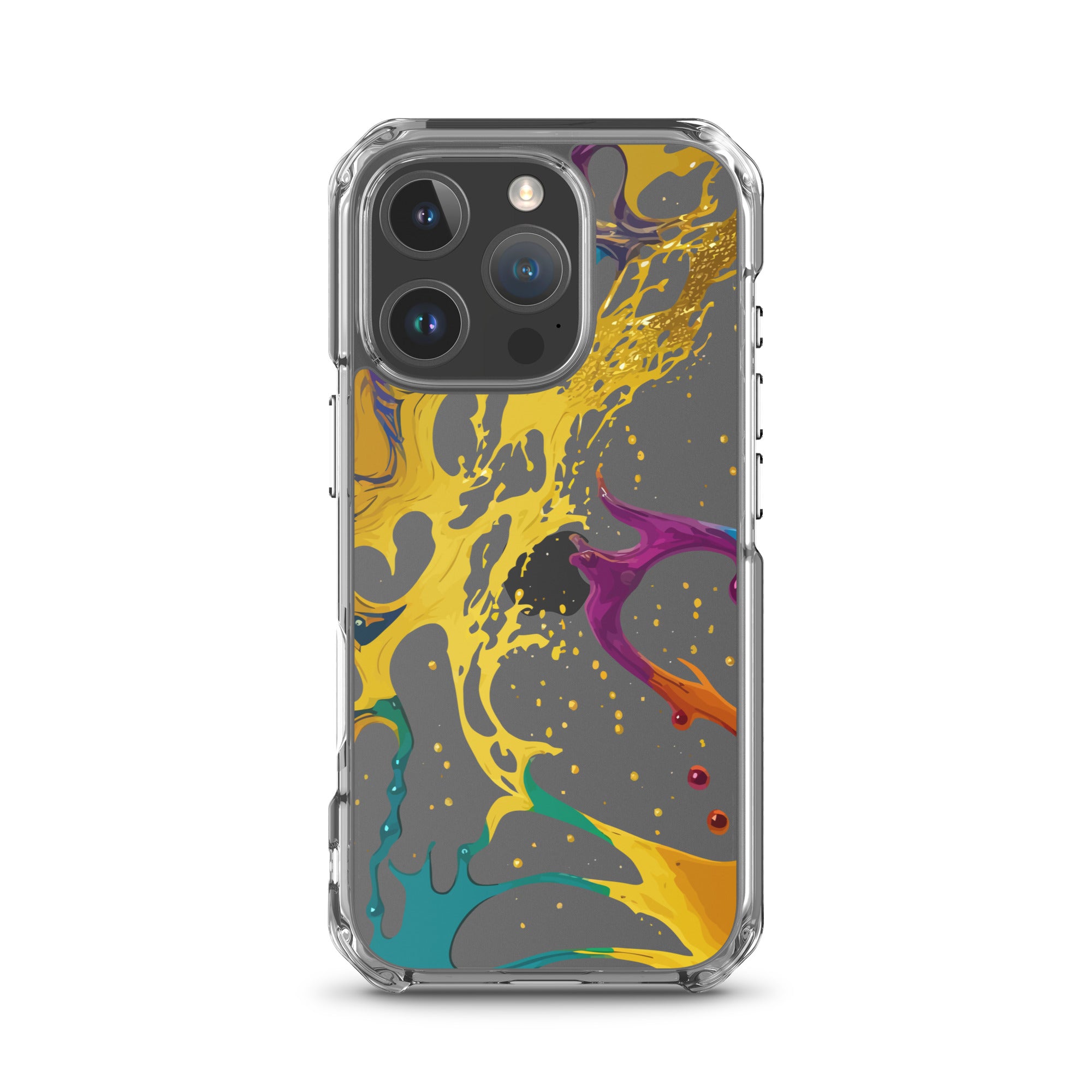 Clear Case for iPhone®-Alchohol Ink Design III