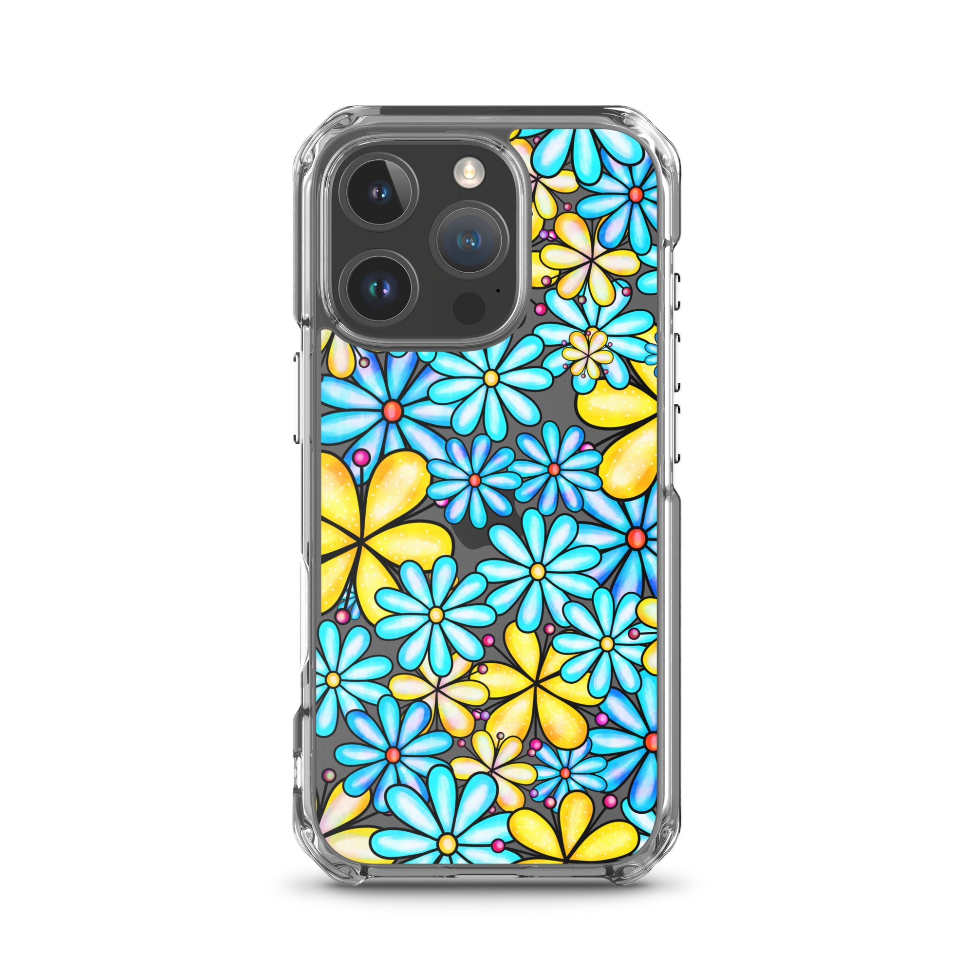 Clear Case for iPhone®- Floral Doodle Design I