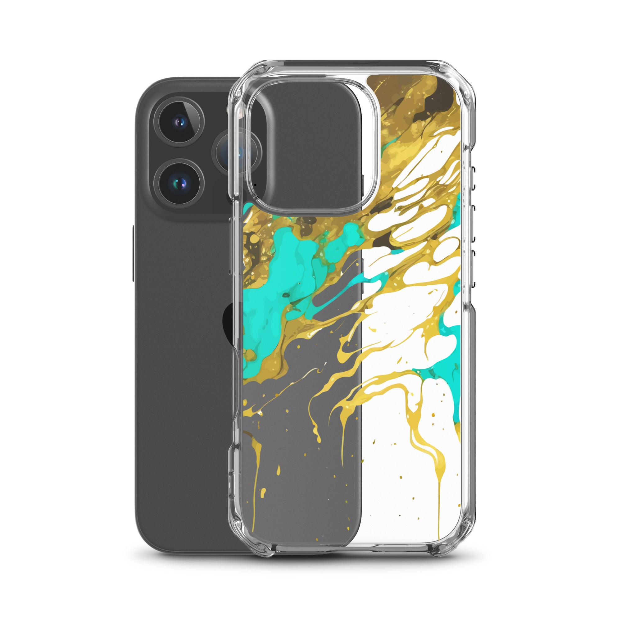 Clear Case for iPhone®- Alchohol Ink Design I