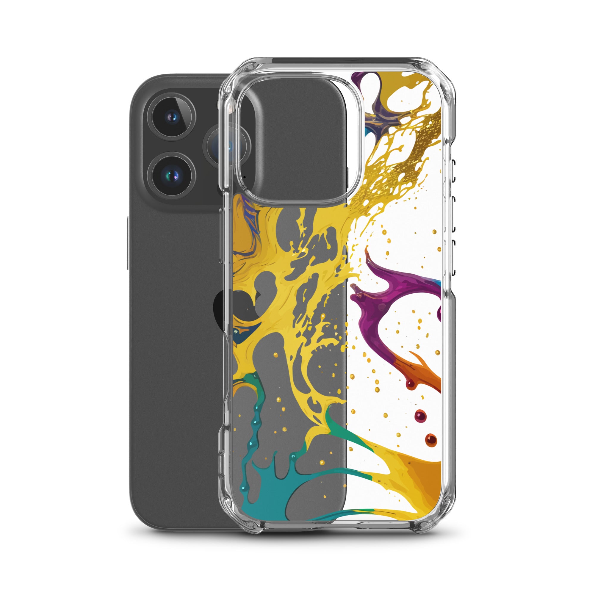 Clear Case for iPhone®-Alchohol Ink Design III