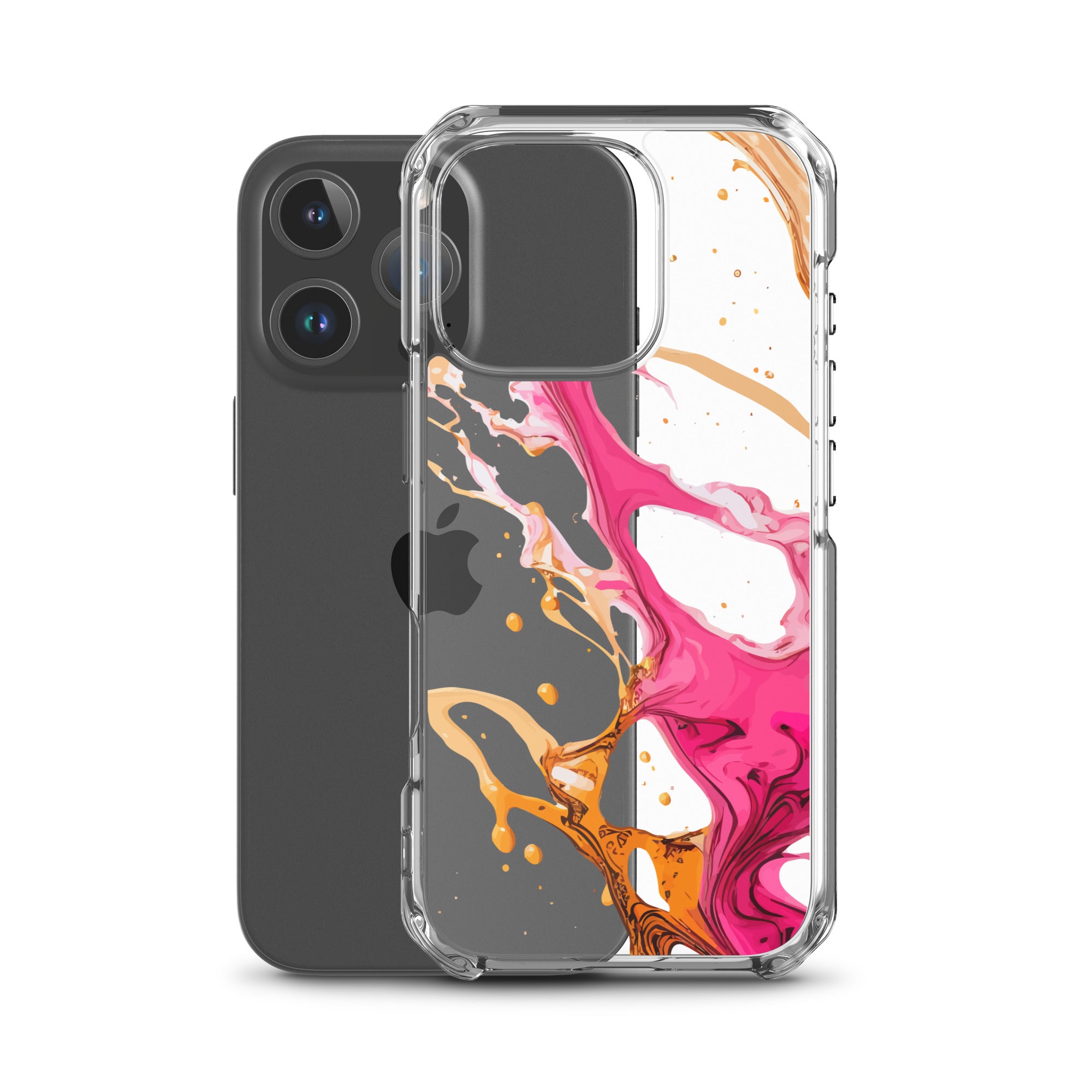 Clear Case for iPhone®- Alchohol Ink Design IV