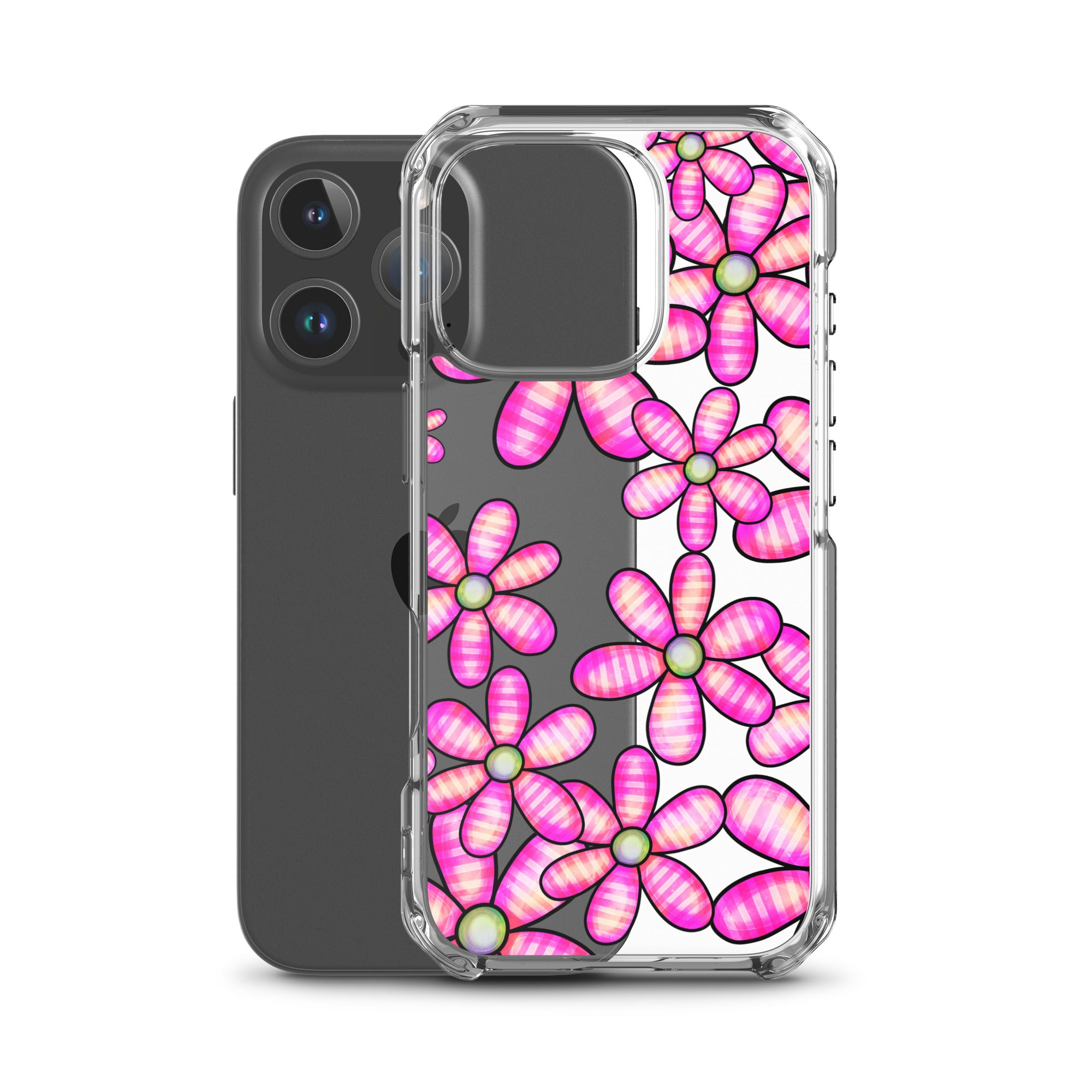 Clear Case for iPhone®- Floral Doodle Design II