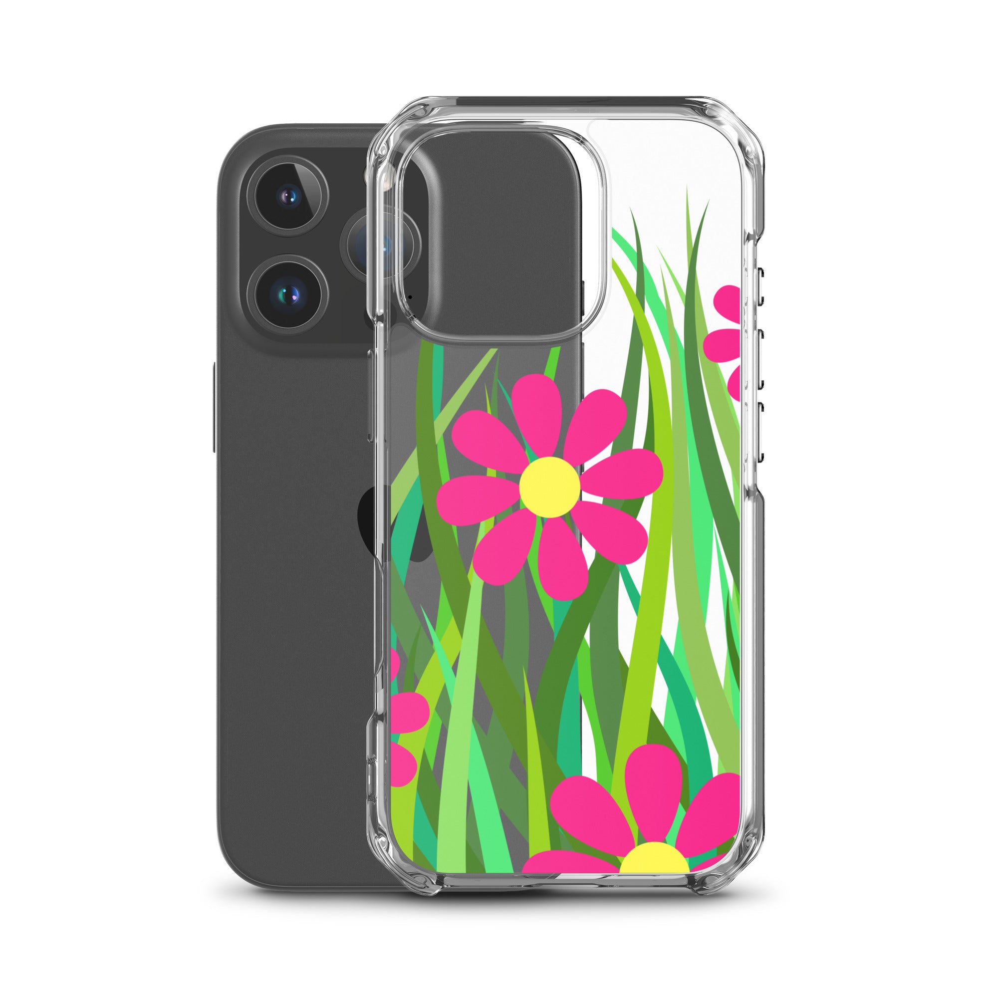 Clear Case for iPhone®- Floral Hedge Design I