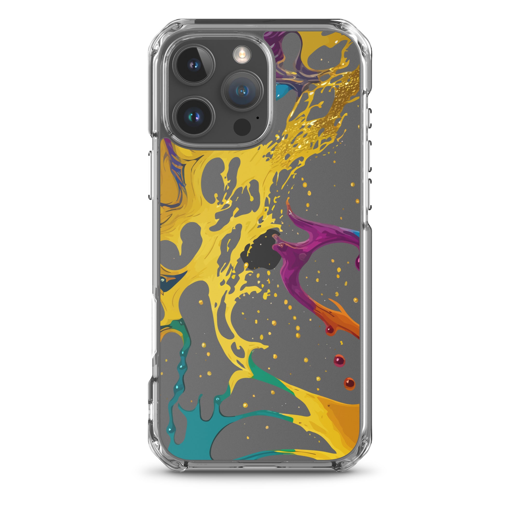 Clear Case for iPhone®-Alchohol Ink Design III