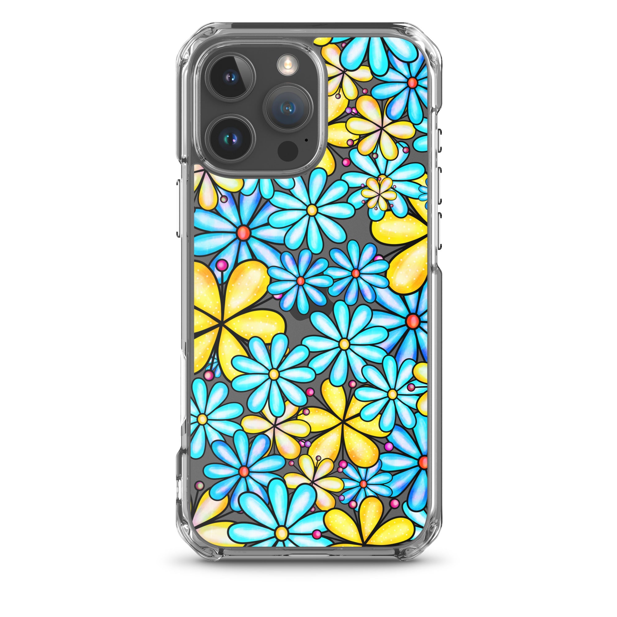 Clear Case for iPhone®- Floral Doodle Design I