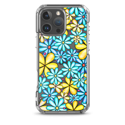 Clear Case for iPhone®- Floral Doodle Design I