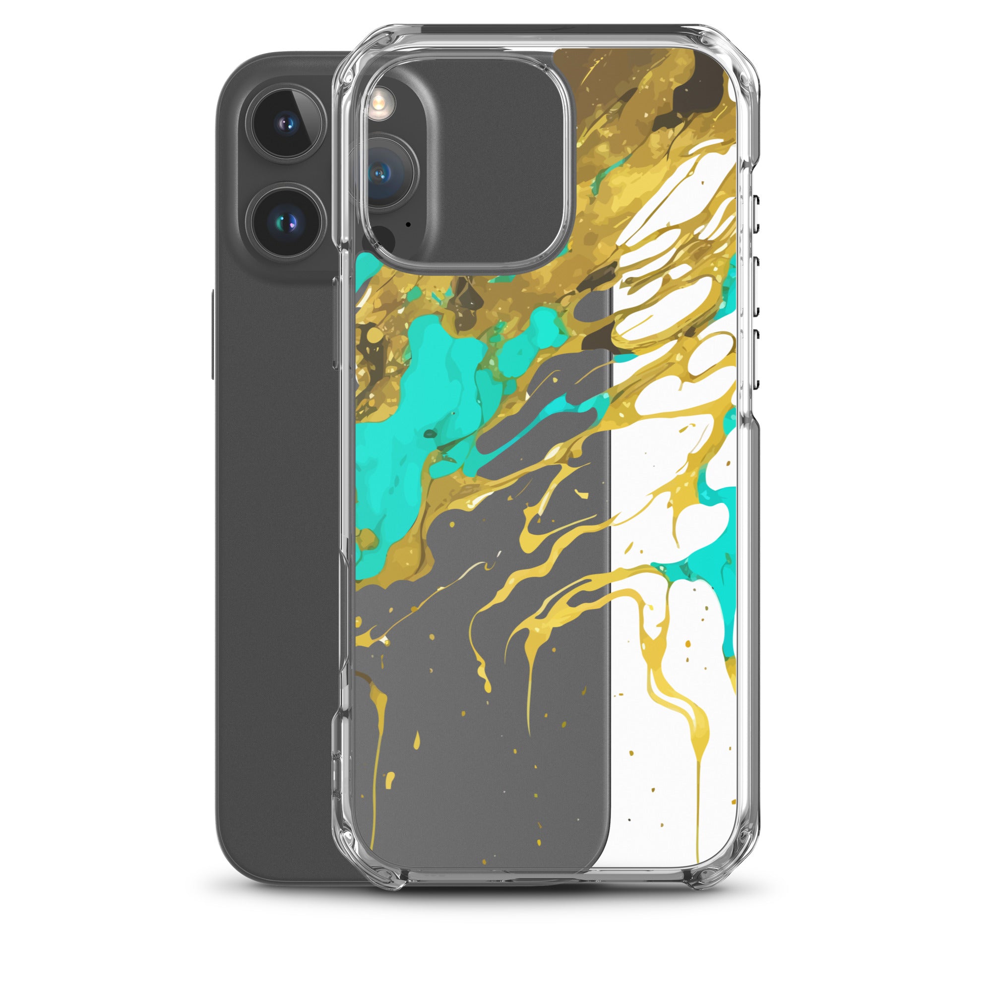 Clear Case for iPhone®- Alchohol Ink Design I