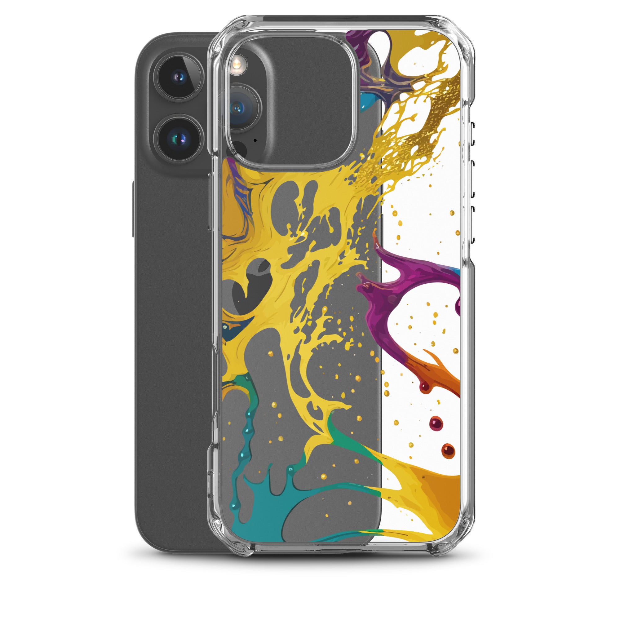 Clear Case for iPhone®-Alchohol Ink Design III