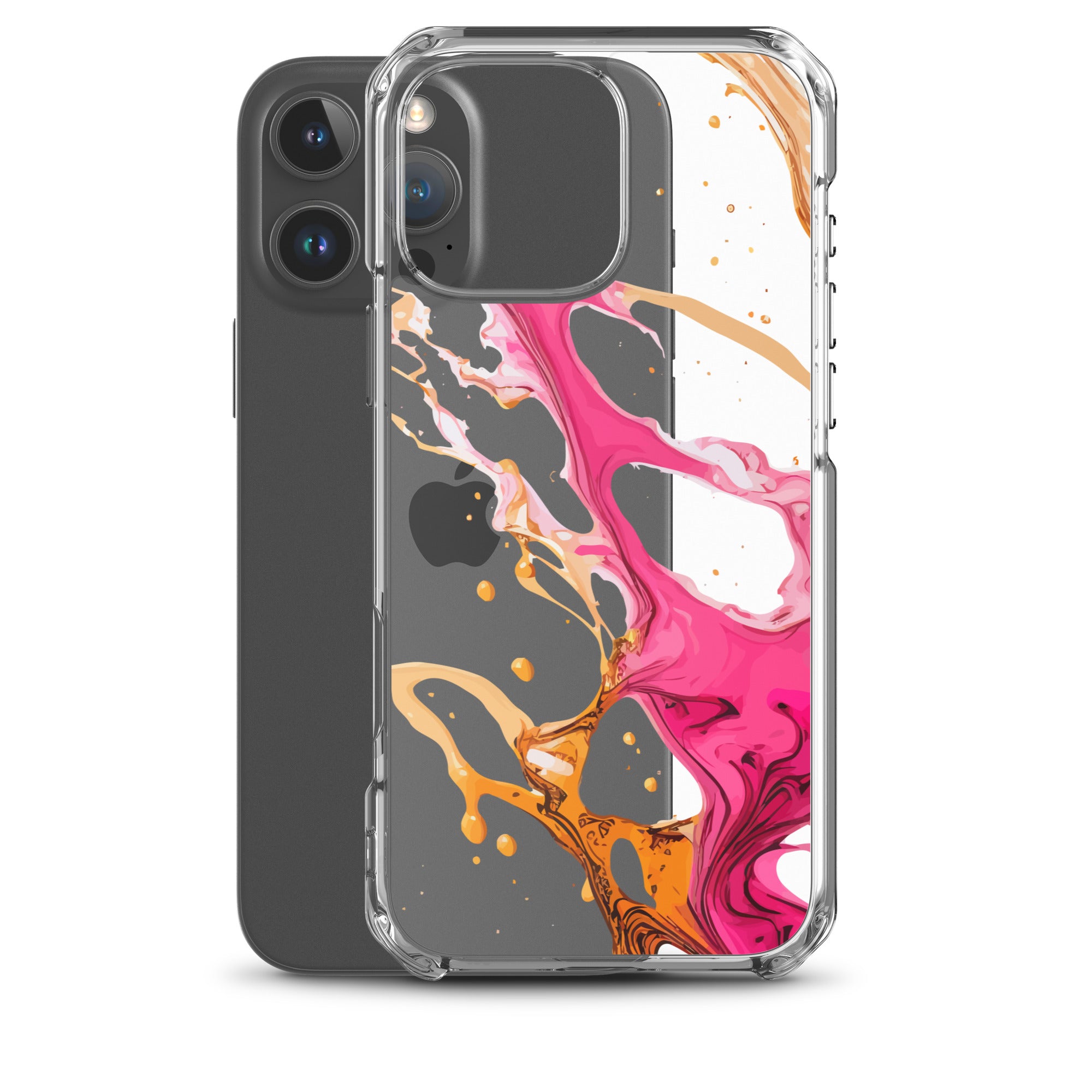 Clear Case for iPhone®- Alchohol Ink Design IV