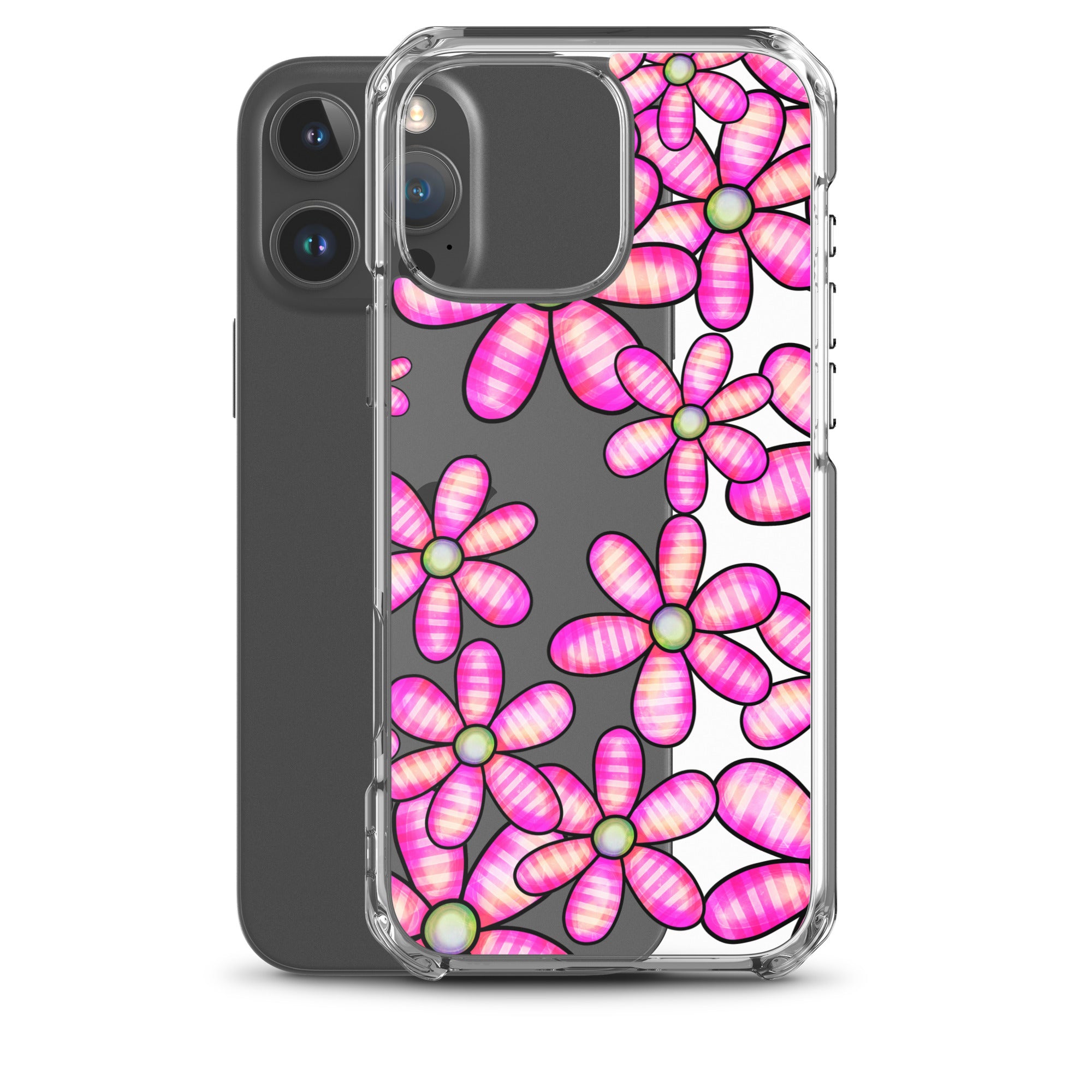 Clear Case for iPhone®- Floral Doodle Design II