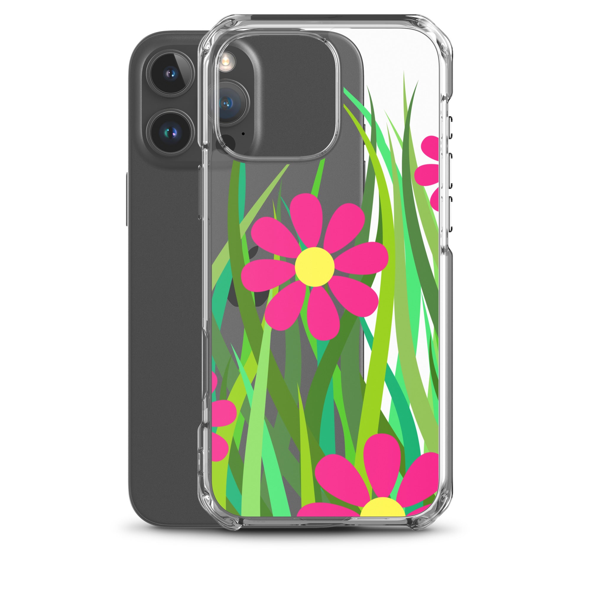 Clear Case for iPhone®- Floral Hedge Design I