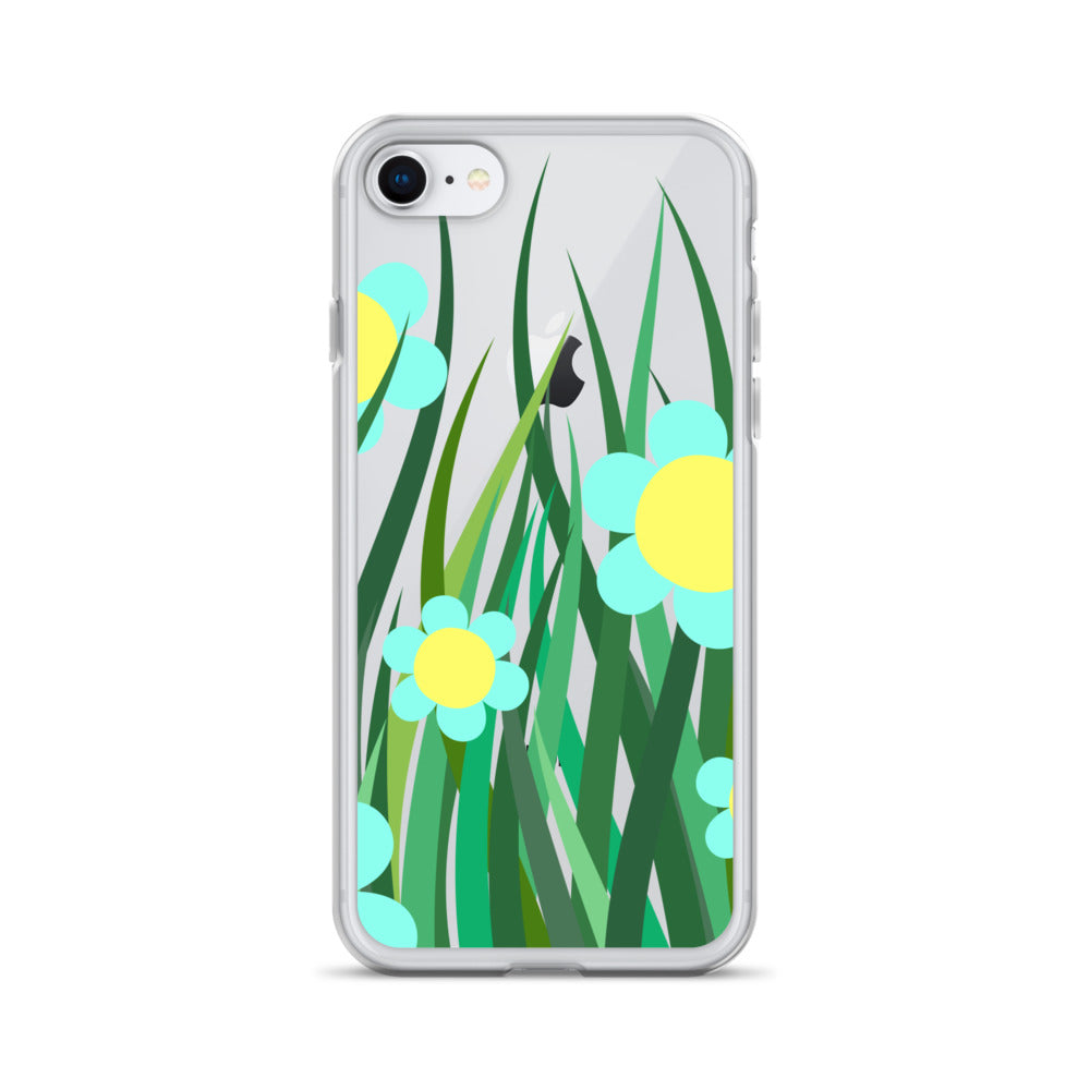 Clear Case for iPhone®- Floral Hedge Design 02