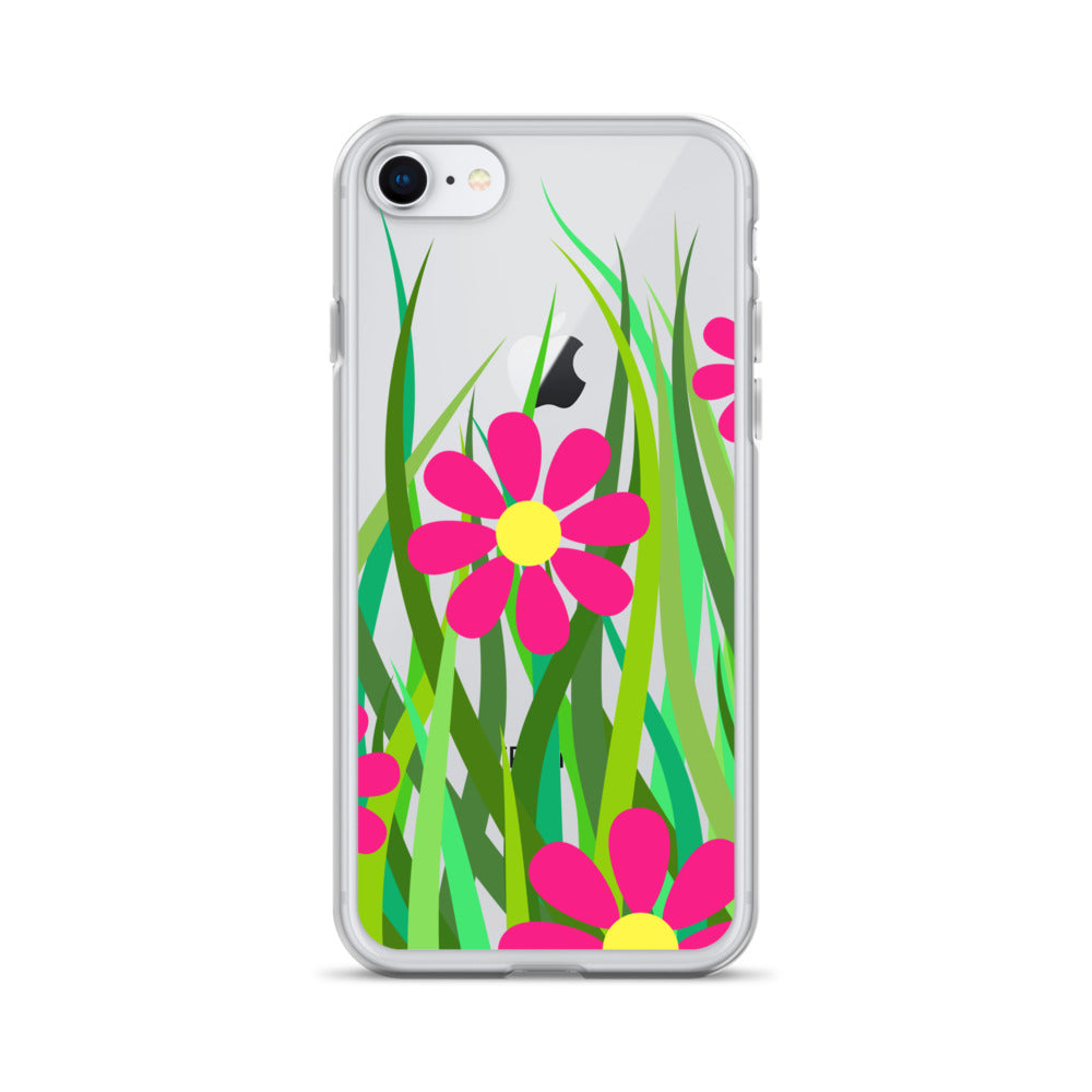 Clear Case for iPhone®- Floral Hedge Design I