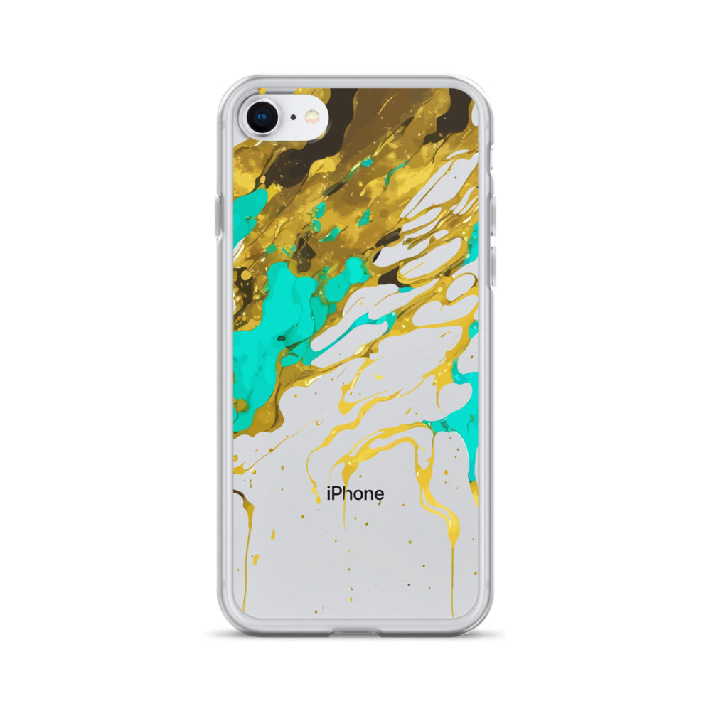 Clear Case for iPhone®- Alchohol Ink Design I