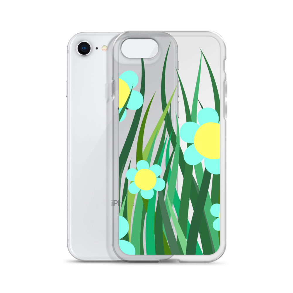 Clear Case for iPhone®- Floral Hedge Design 02