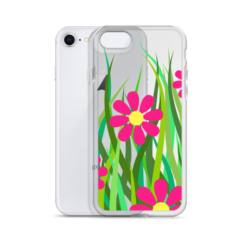 Clear Case for iPhone®- Floral Hedge Design I