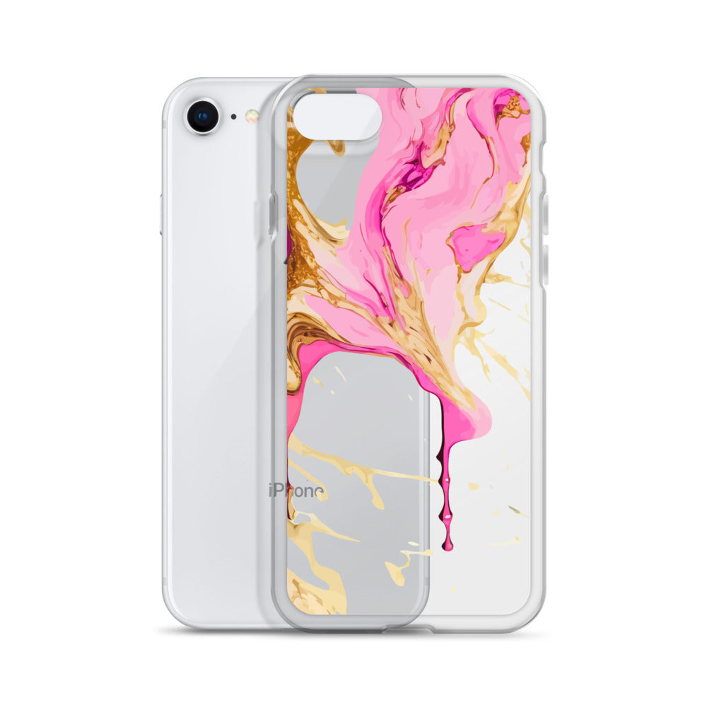 Clear Case for iPhone®- Alchohol Ink Design II