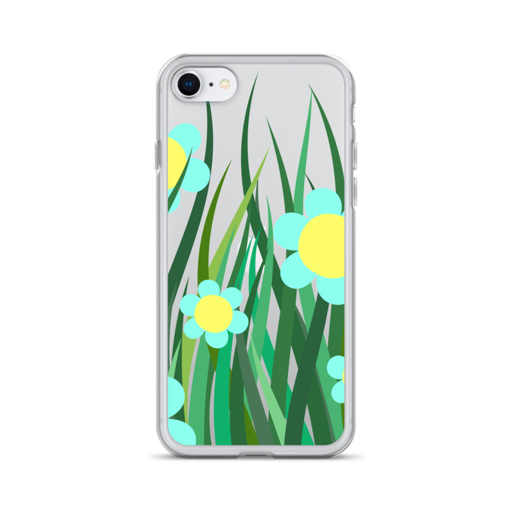 Clear Case for iPhone®- Floral Hedge Design 02