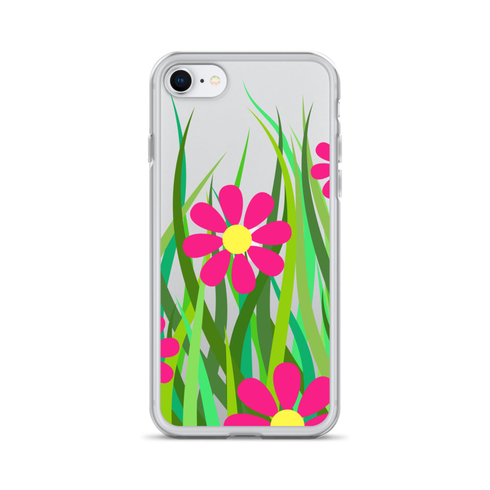 Clear Case for iPhone®- Floral Hedge Design I