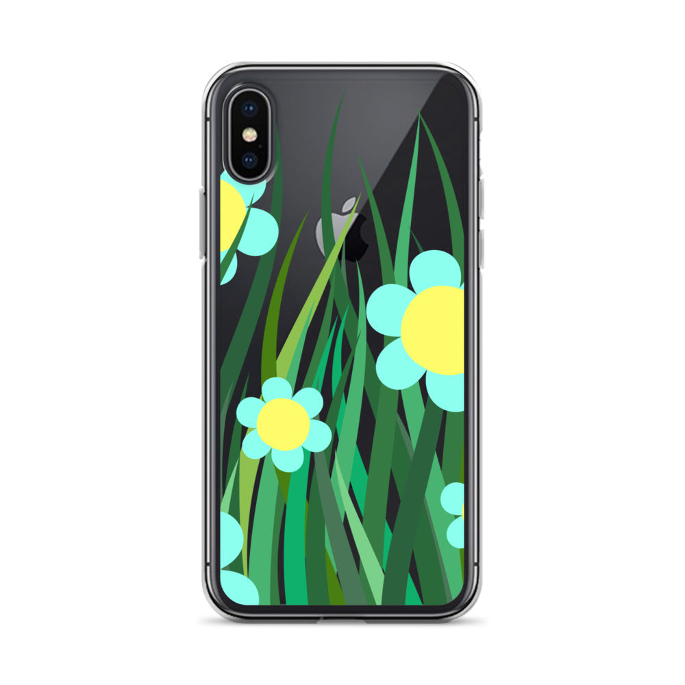 Clear Case for iPhone®- Floral Hedge Design II