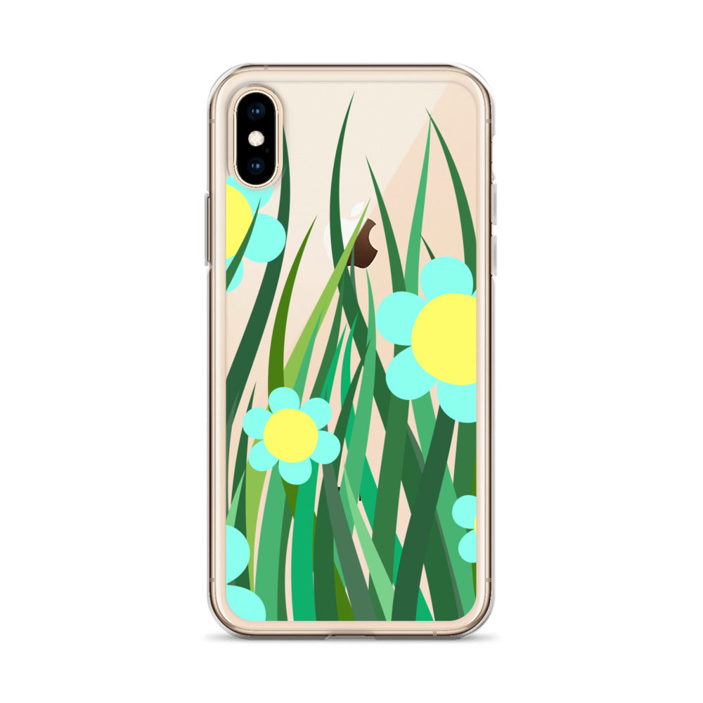 Clear Case for iPhone®- Floral Hedge Design II