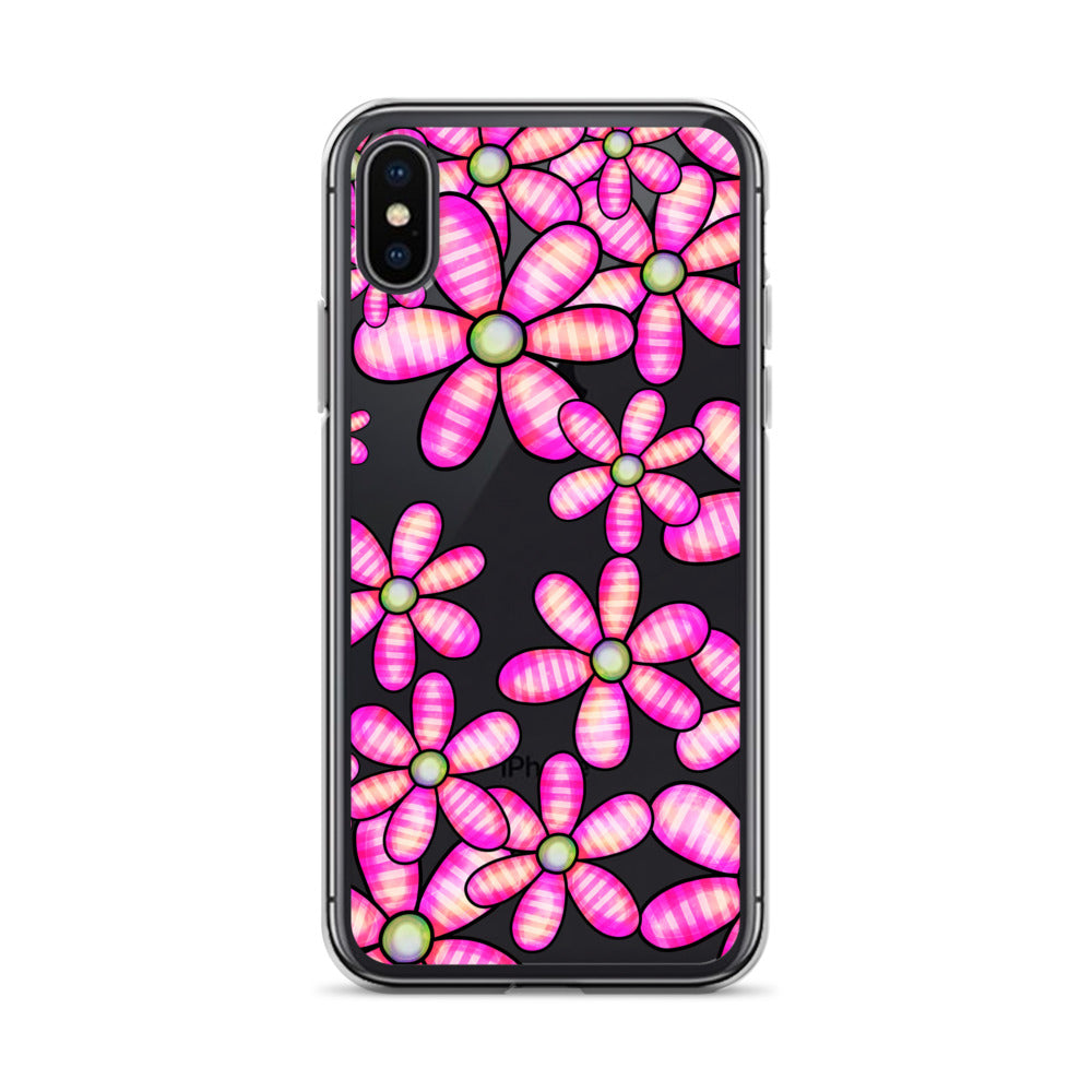 Clear Case for iPhone®- Floral Doodle Design 02