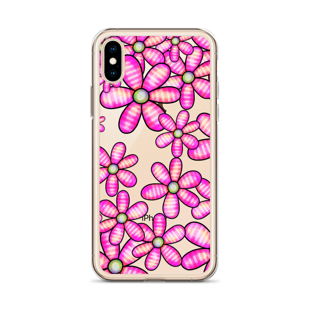 Clear Case for iPhone®- Floral Doodle Design II